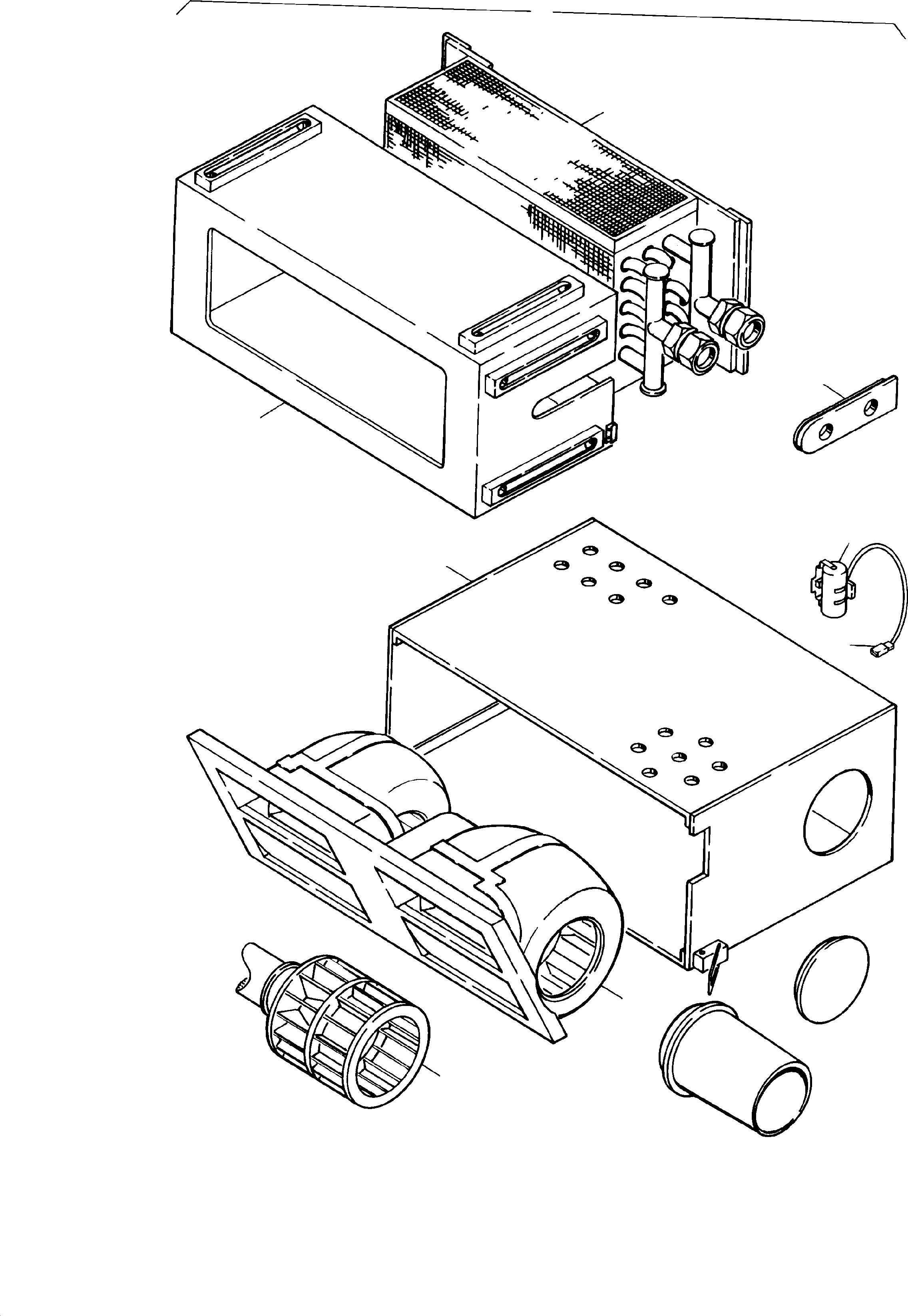 Komatsu parts book diagram for PC3000-1 S/N 06211: HEATER