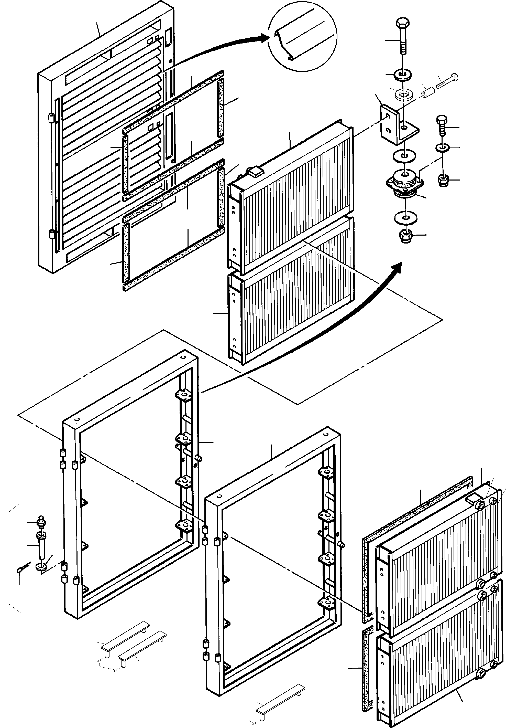 Komatsu parts book diagram for PC3000-1 S/N 06211: OIL COOLER SYSTEM