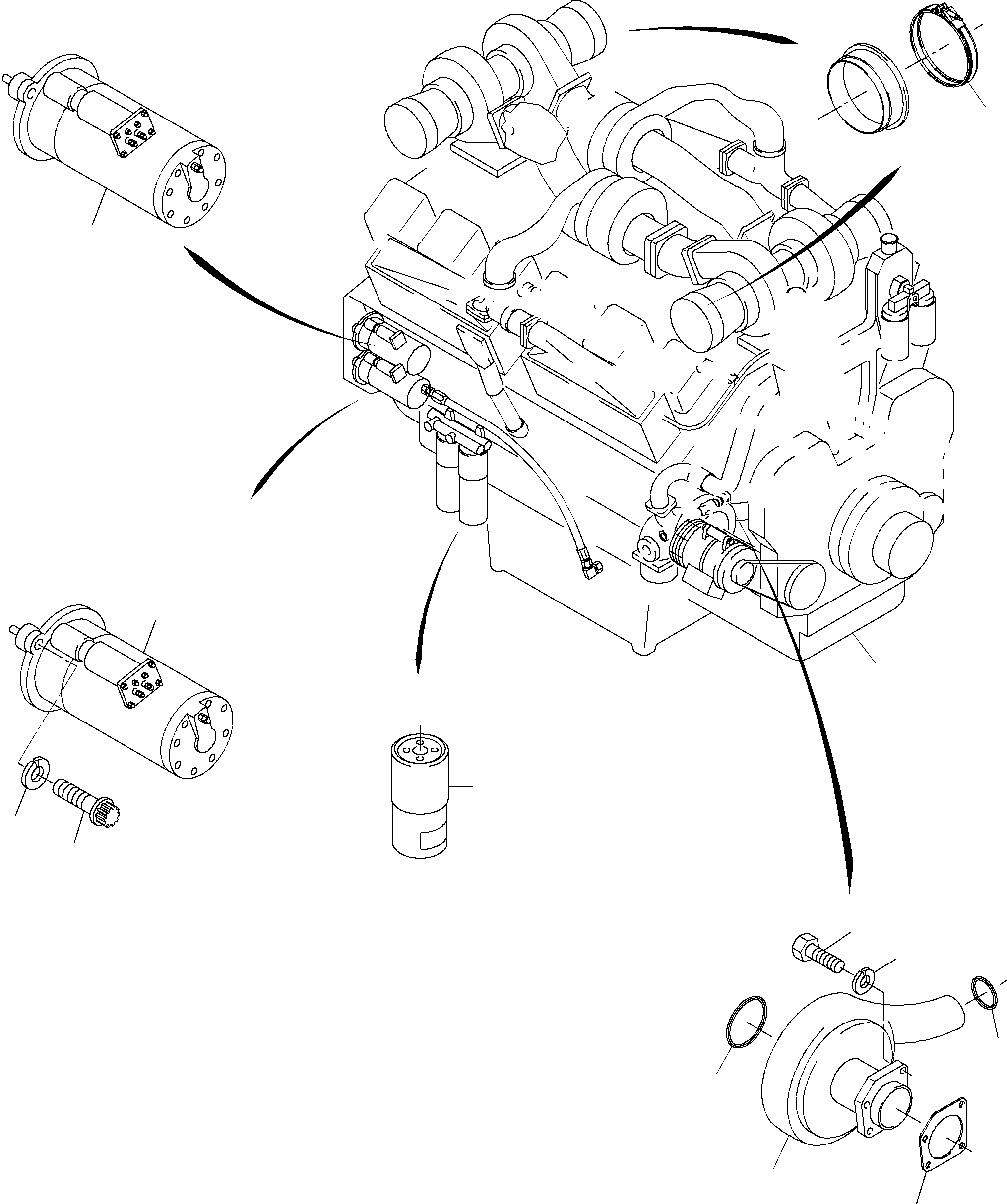 Komatsu parts book diagram for PC3000-1 S/N 06211: DIESEL ENGINE