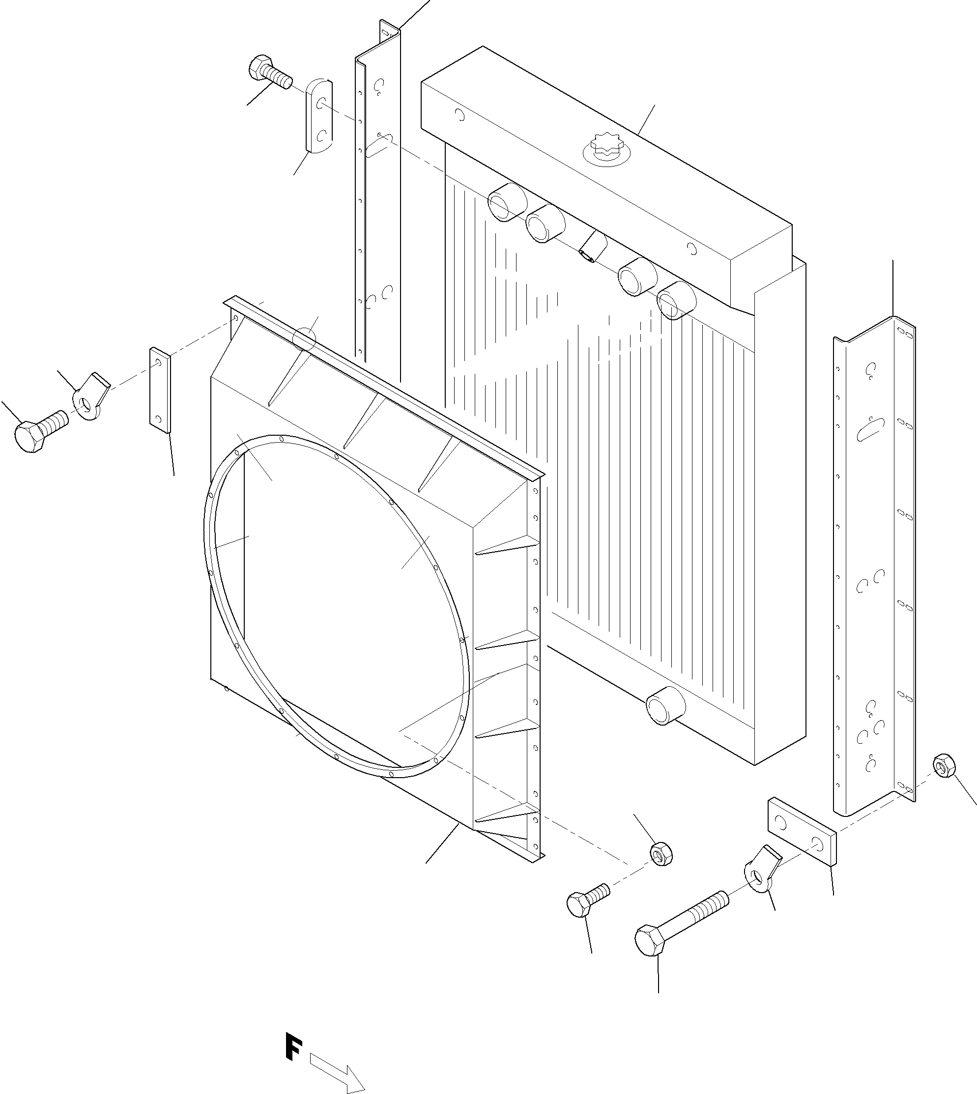 Komatsu parts book diagram for PC3000-1 S/N 06211: RADIATOR ARR.
