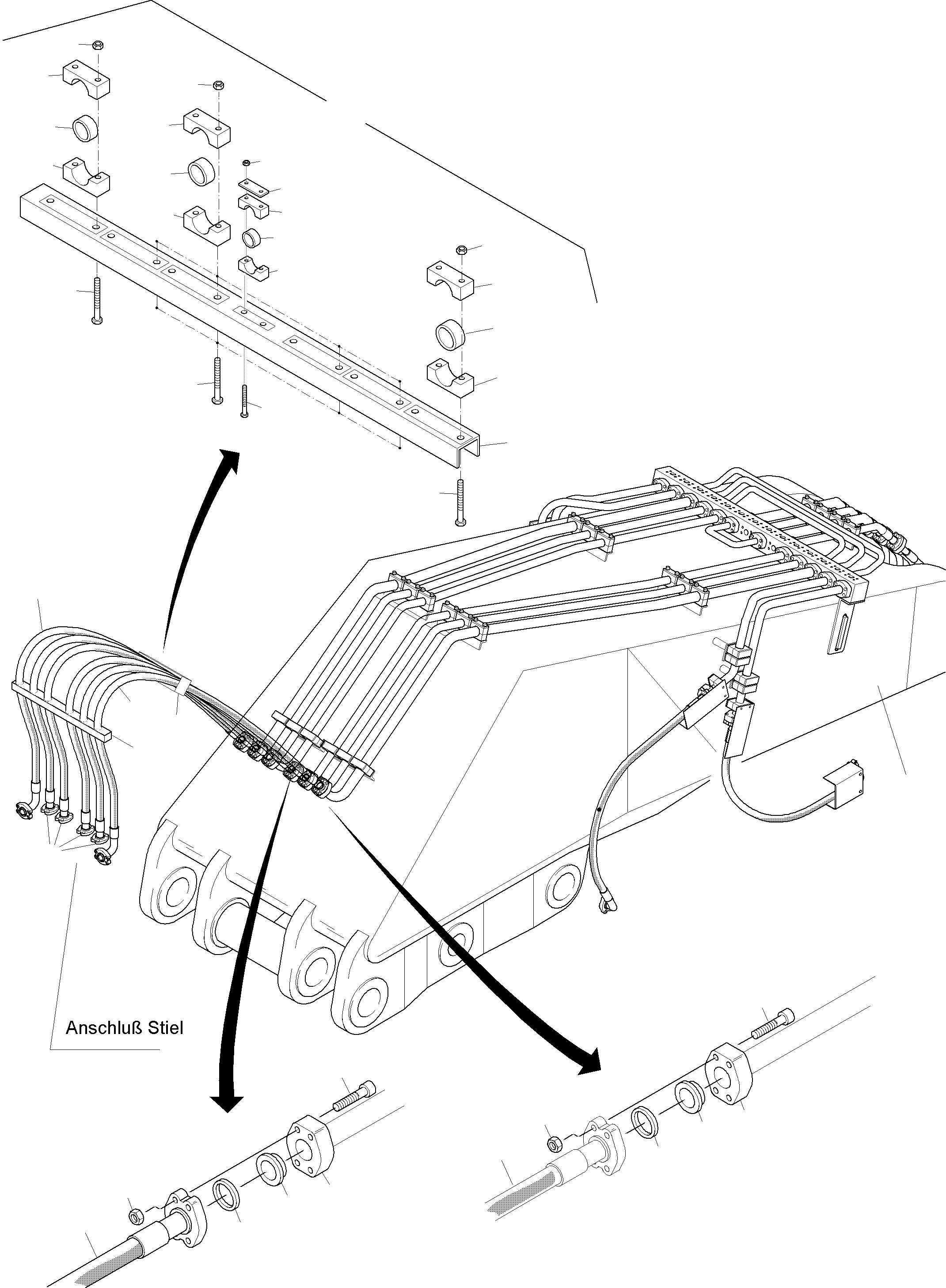 Excavators Mining Komatsu / PC3000-6 S/N 06215(g06215) / Bullclam Bucket Boom 6m(485-4000f : 485-4000f)