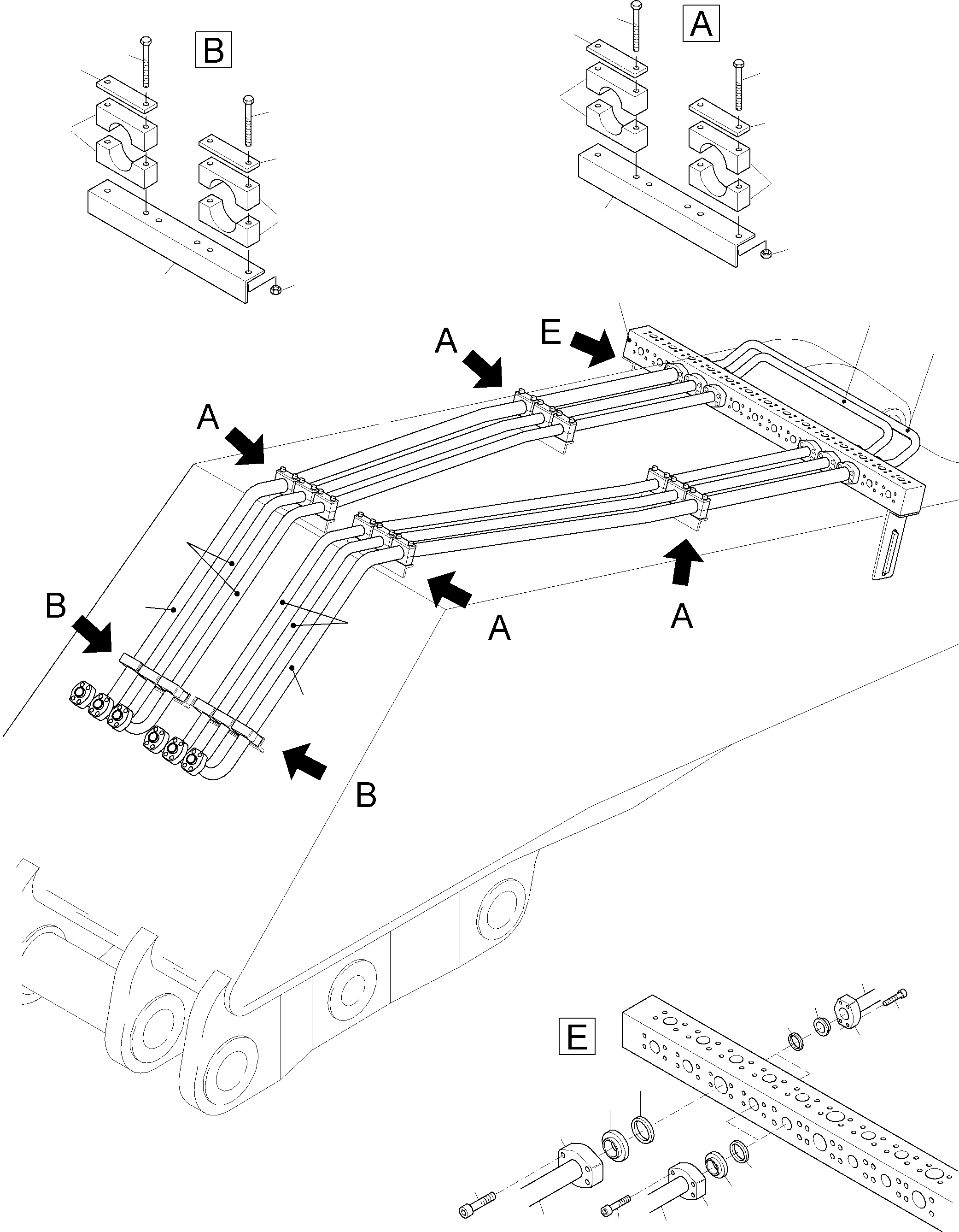 Excavators Mining Komatsu / PC3000-6 S/N 06215(g06215) / Bullclam Bucket Boom 6m(485-4000f : 485-4000f)
