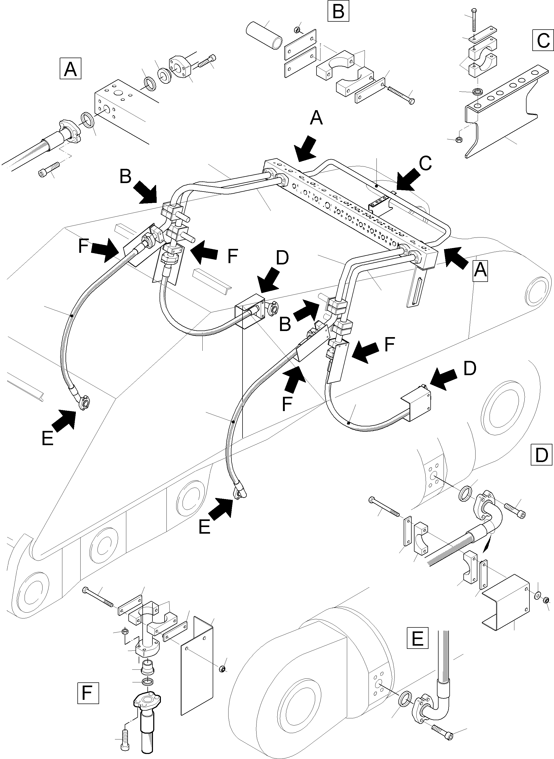 Excavators Mining Komatsu / PC3000-6 S/N 06215(g06215) / Bullclam Bucket Boom 6m(485-4000f : 485-4000f)