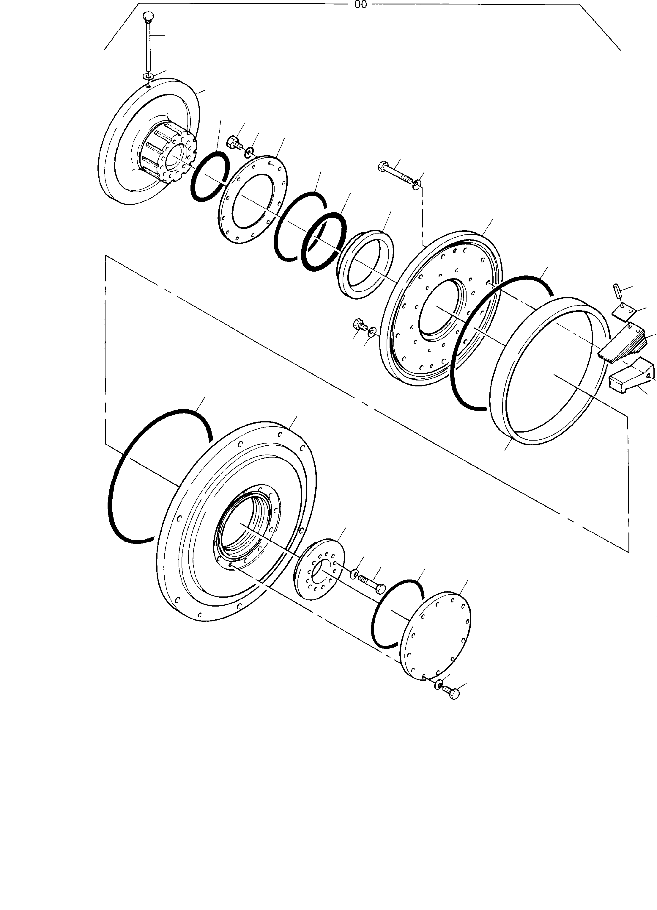 Komatsu parts book diagram for PC3000-6 S/N 06217: COUPLING