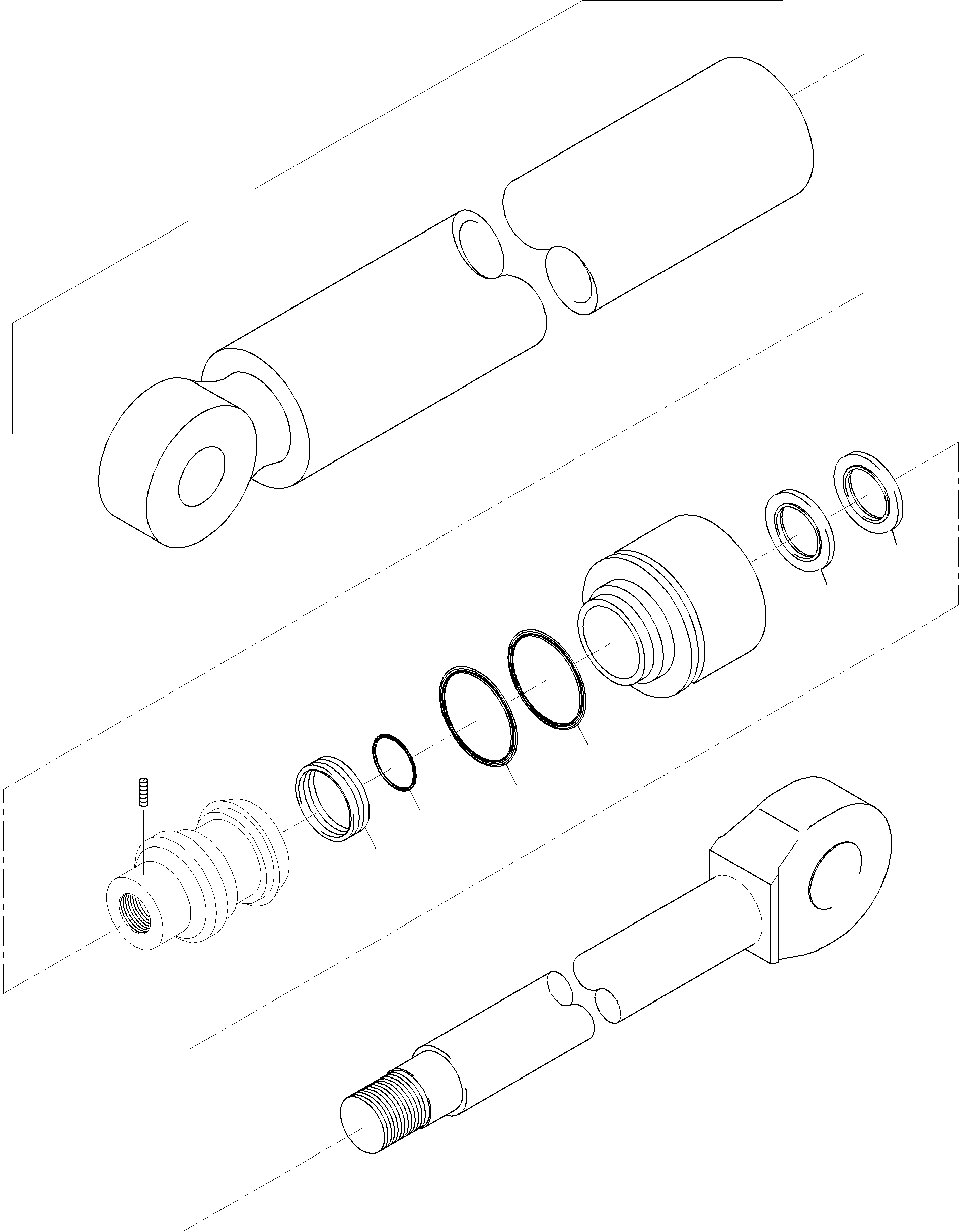 Komatsu parts book diagram for PC3000-6 S/N 06217: HYDRAULIC CYLINDER