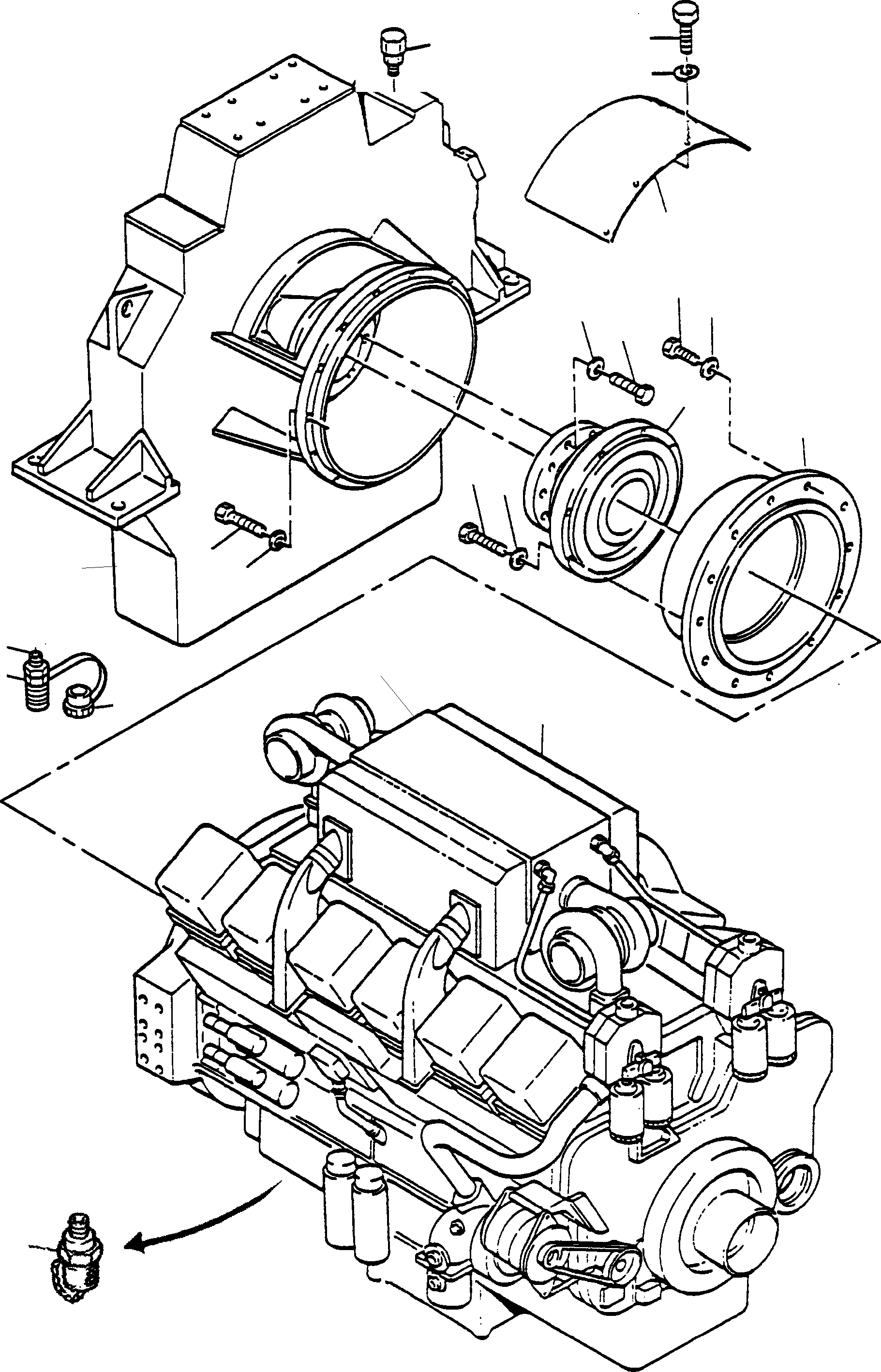 Komatsu parts book diagram for PC3000-6 S/N 06217: DRIVE ASSEMBLY