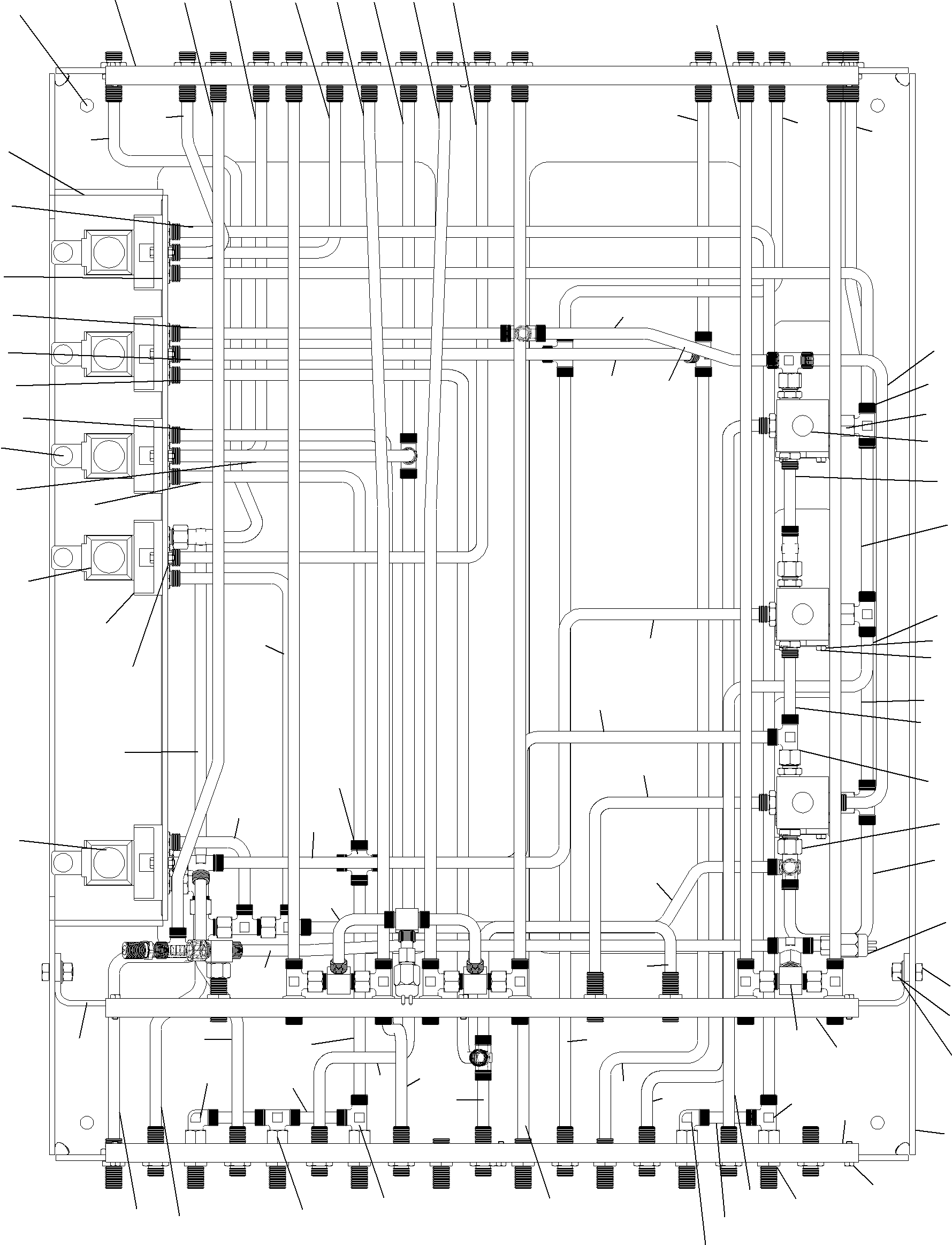 Komatsu parts book diagram for PC3000-6 S/N 06217: PIPES - PILOT CONTROL PLATE (BE)