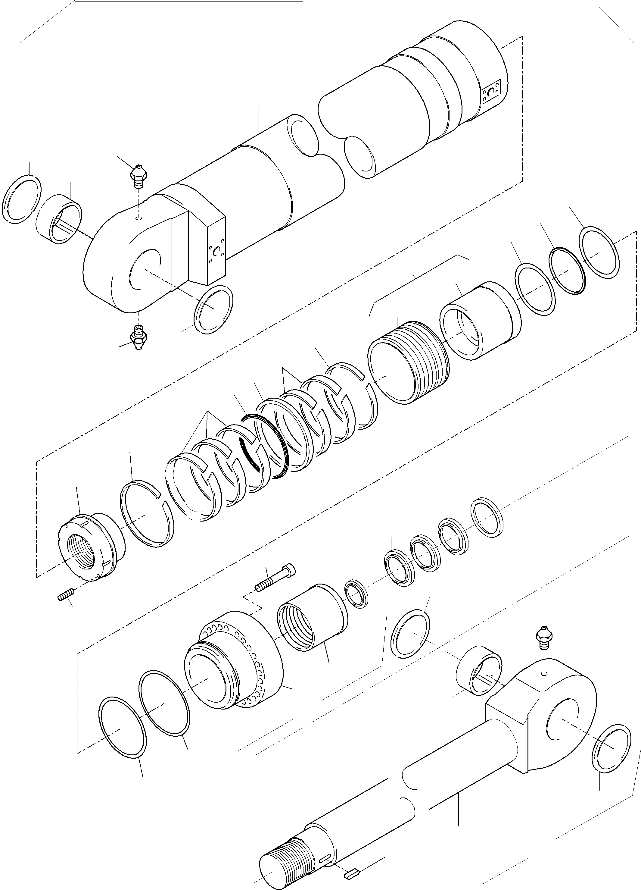 Komatsu parts book diagram for PC3000-6 S/N 06217: HYDRAULIC CYLINDER