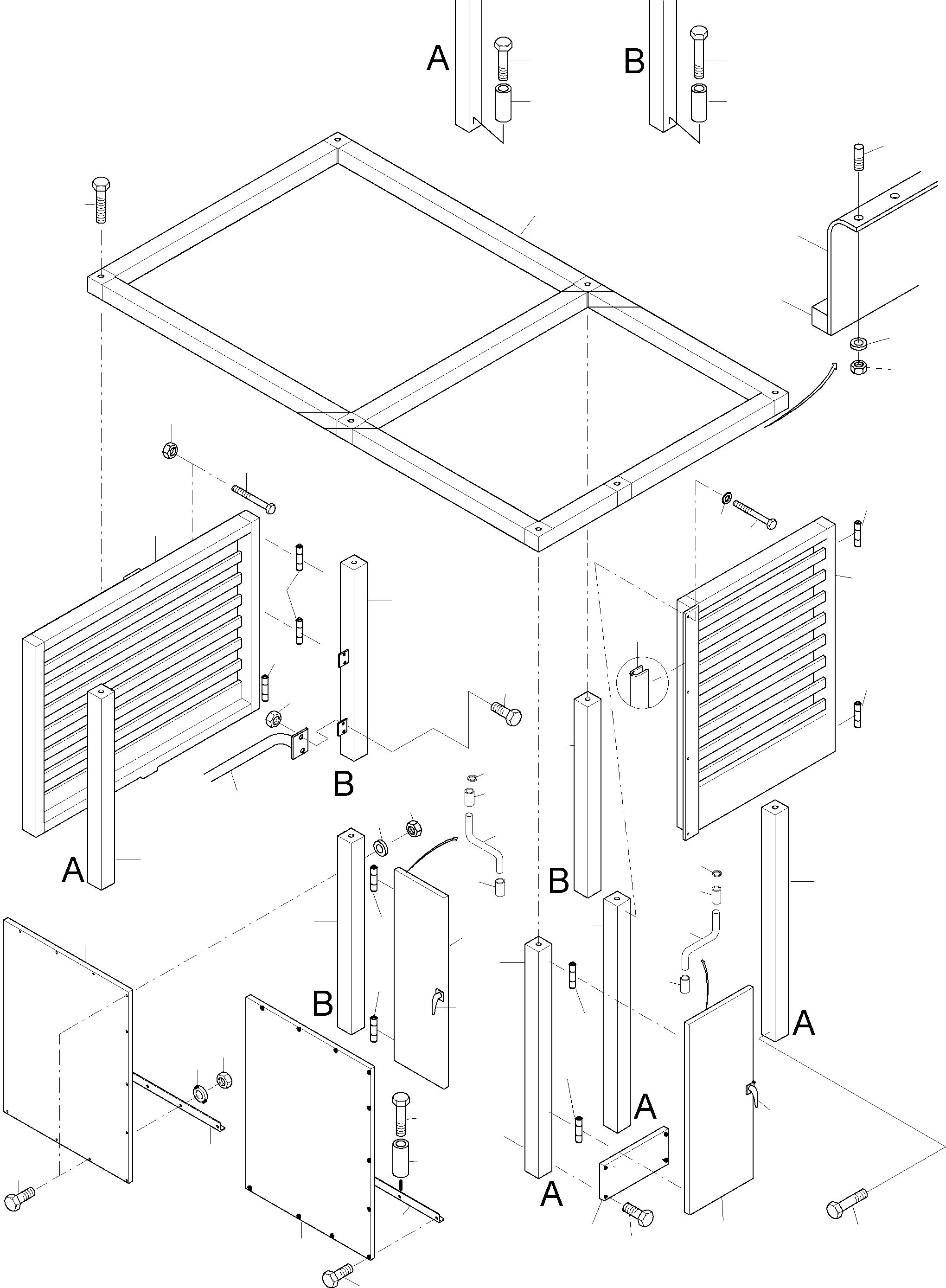 Komatsu parts book diagram for PC3000-6 S/N 06217: COVERING - ENGINE HOUSING