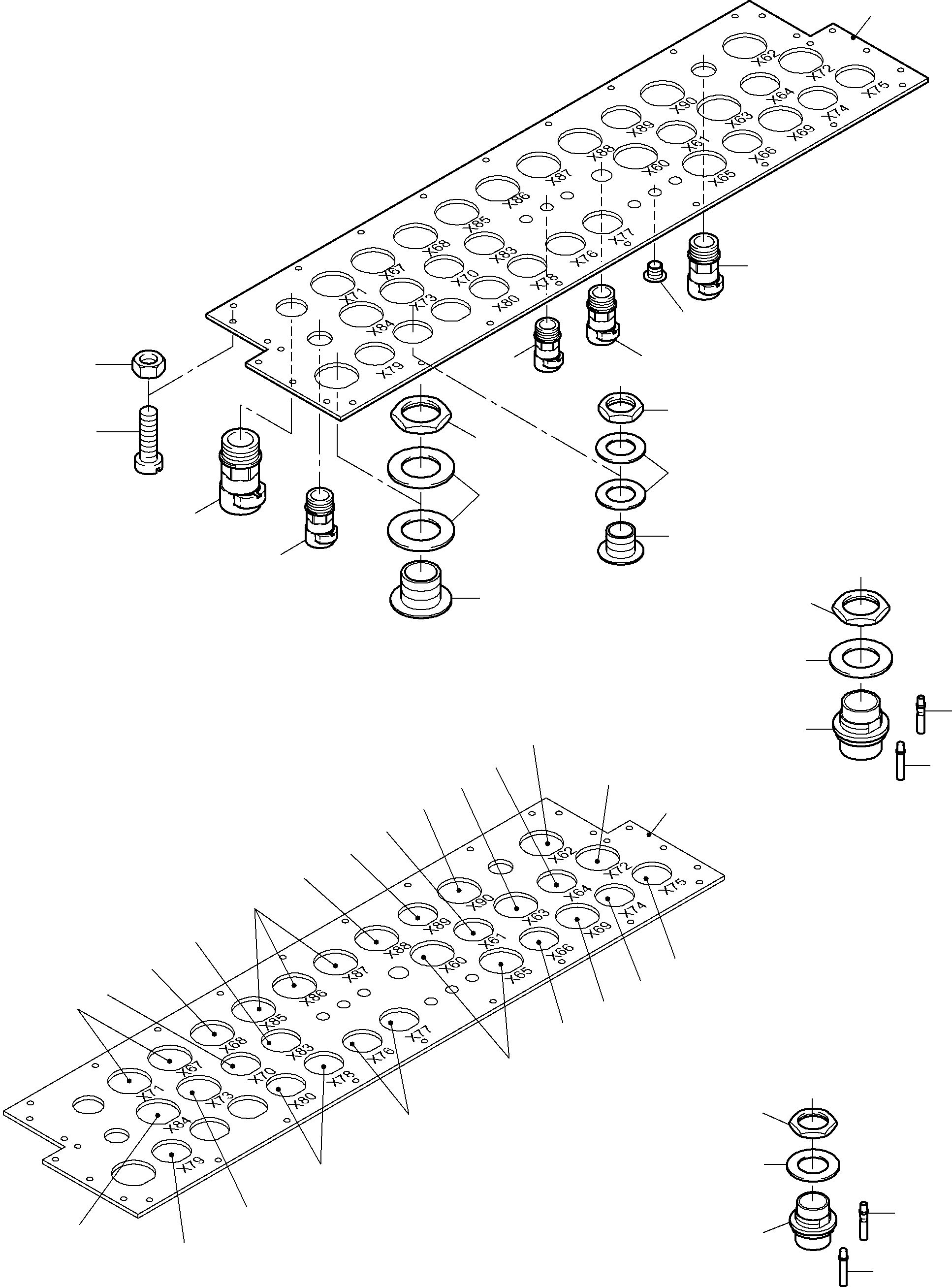 Komatsu parts book diagram for PC3000-6 S/N 06217: MAIN SWITCH BOX IN CAB SUPPORT