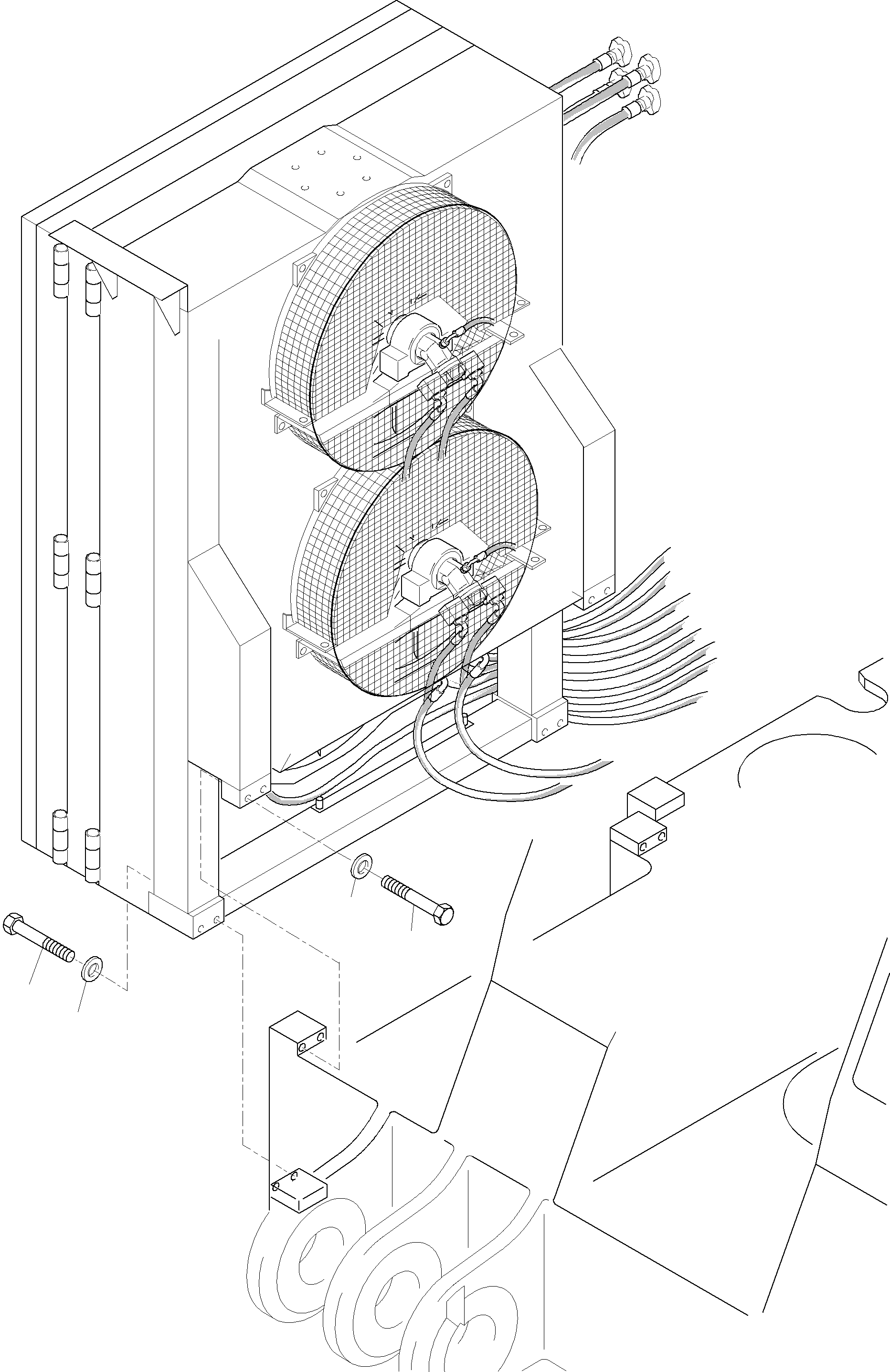 Komatsu parts book diagram for PC3000-6 S/N 06217: OIL COOLER SYSTEM