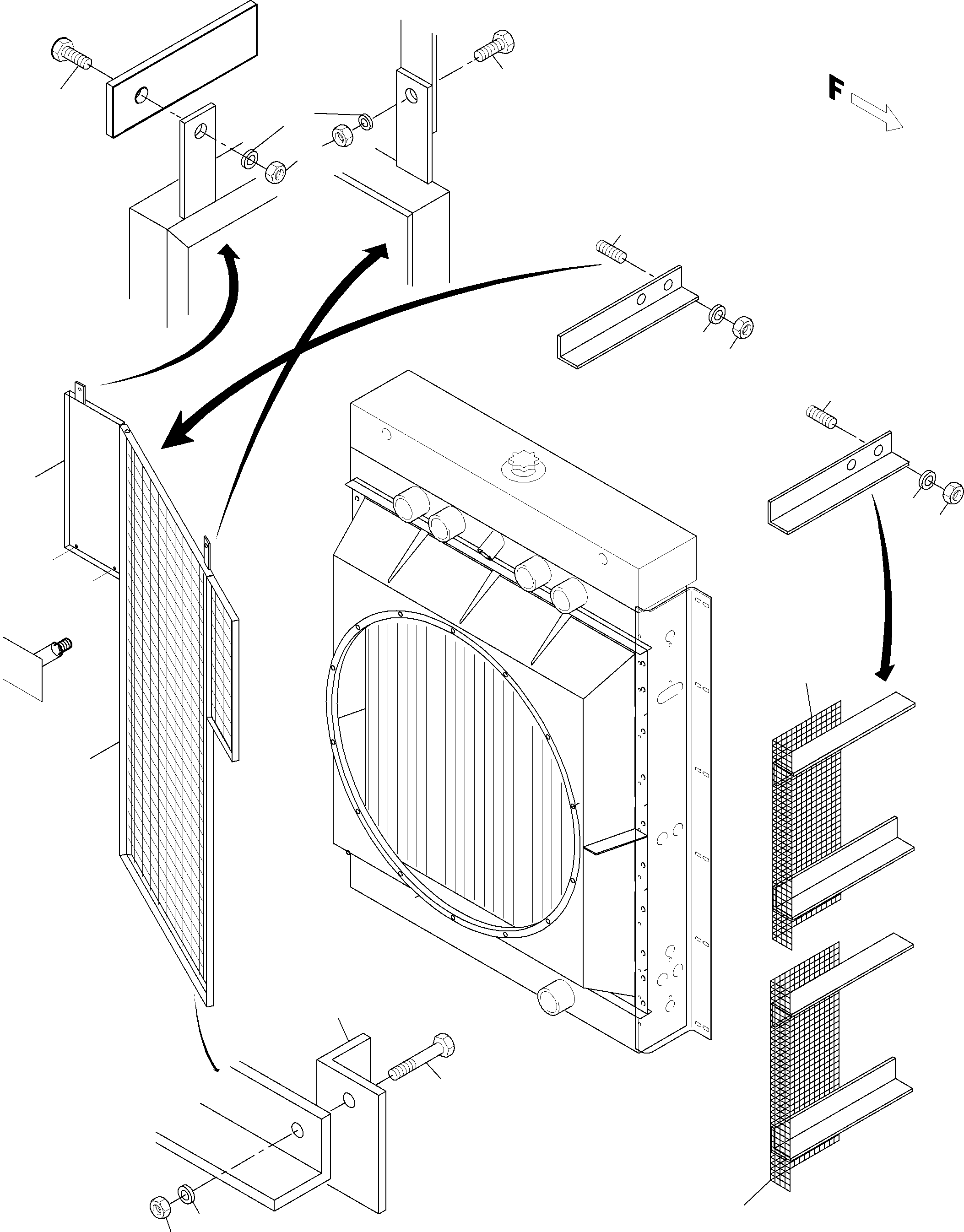 Excavators Mining Komatsu / PC3000-6 S/N 06222(g06222) / Fan cage(485-1248-1 : 485-1248-1)
