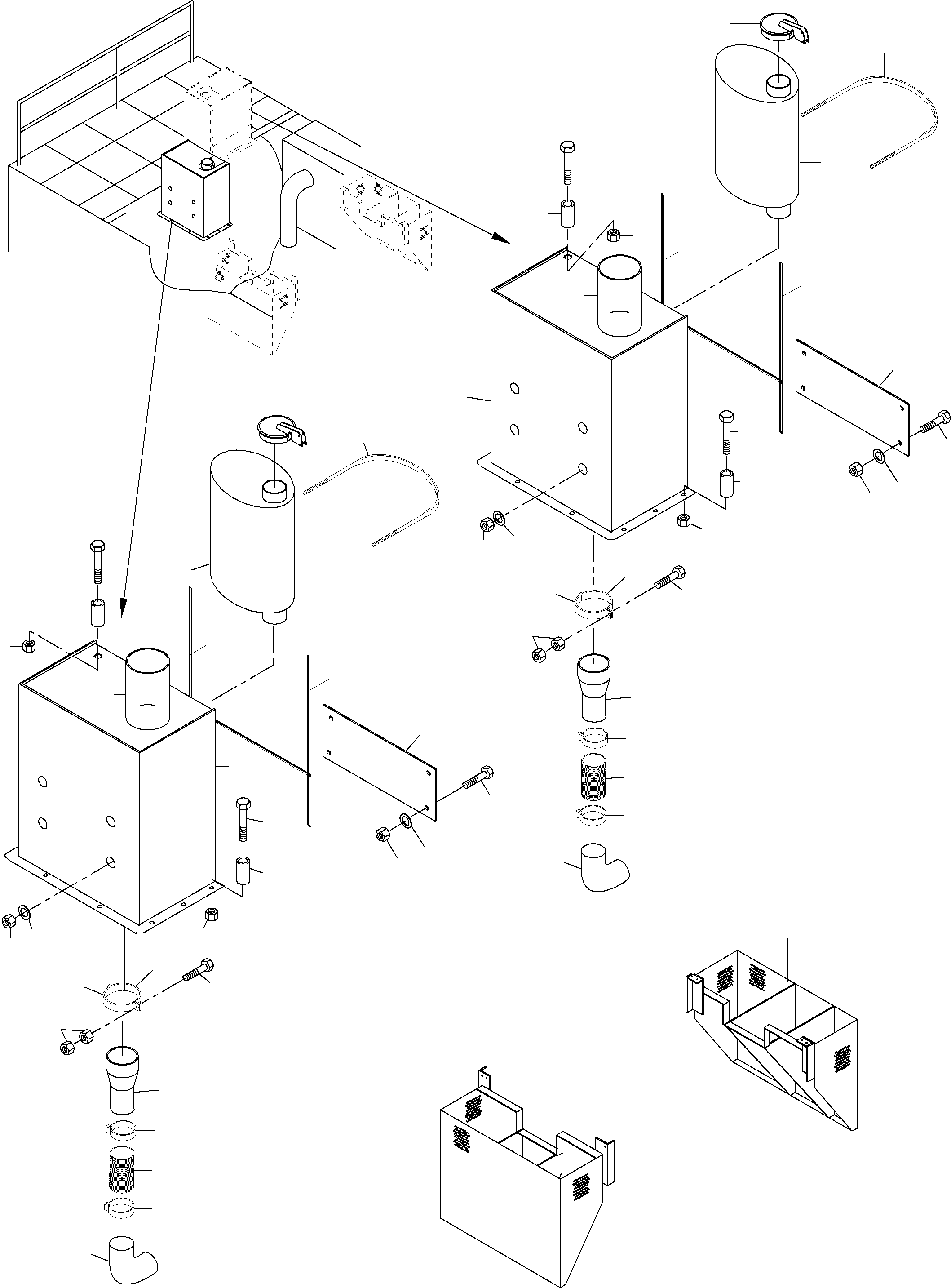 Excavators Mining Komatsu / PC3000-6 S/N 06222(g06222) / Exhaust System(485-1265b : 485-1265b)