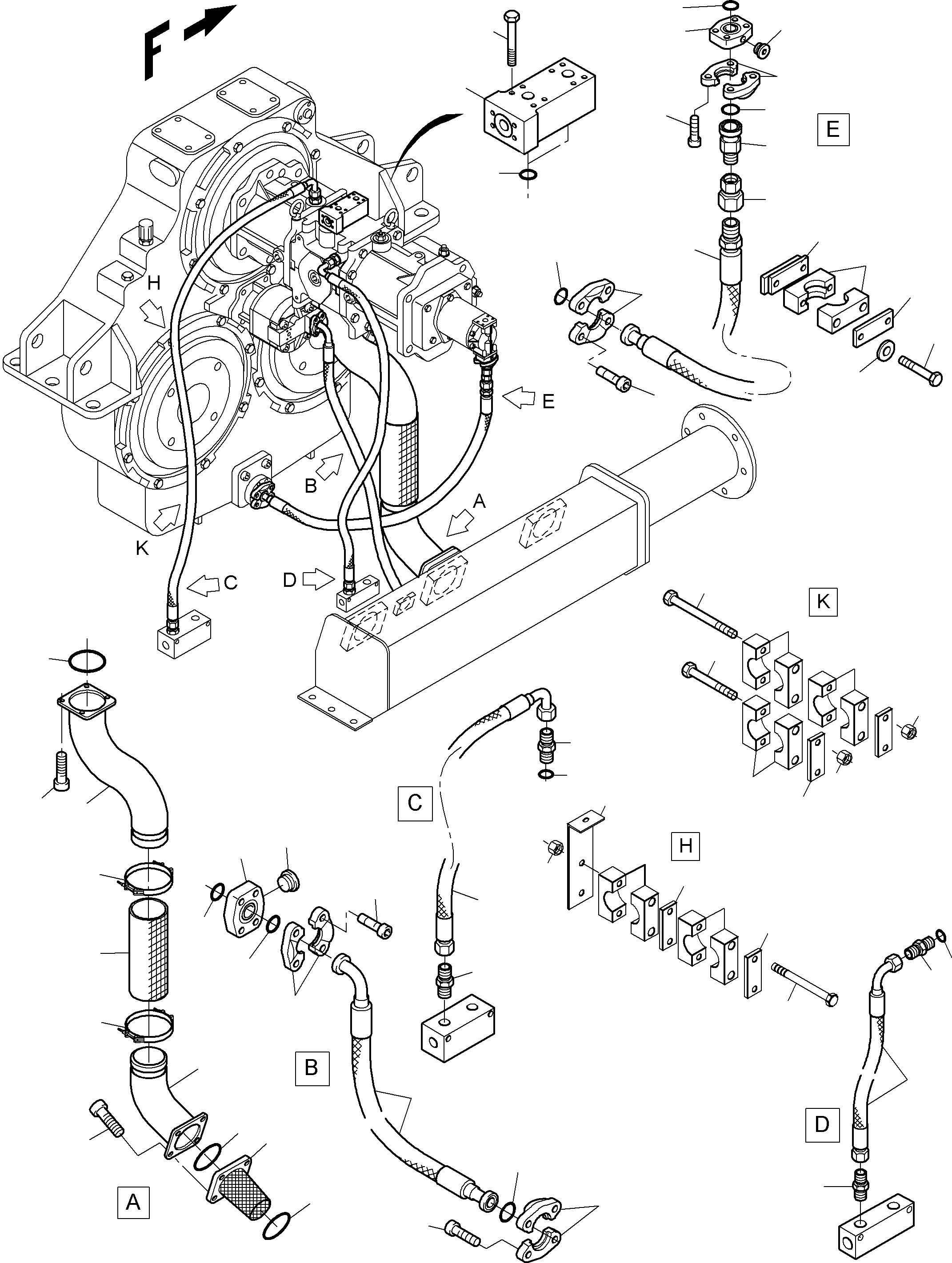 Excavators Mining Komatsu / PC3000-6 S/N 06224(g06224) / Suction Lines(485-1811b : 485-1811b)