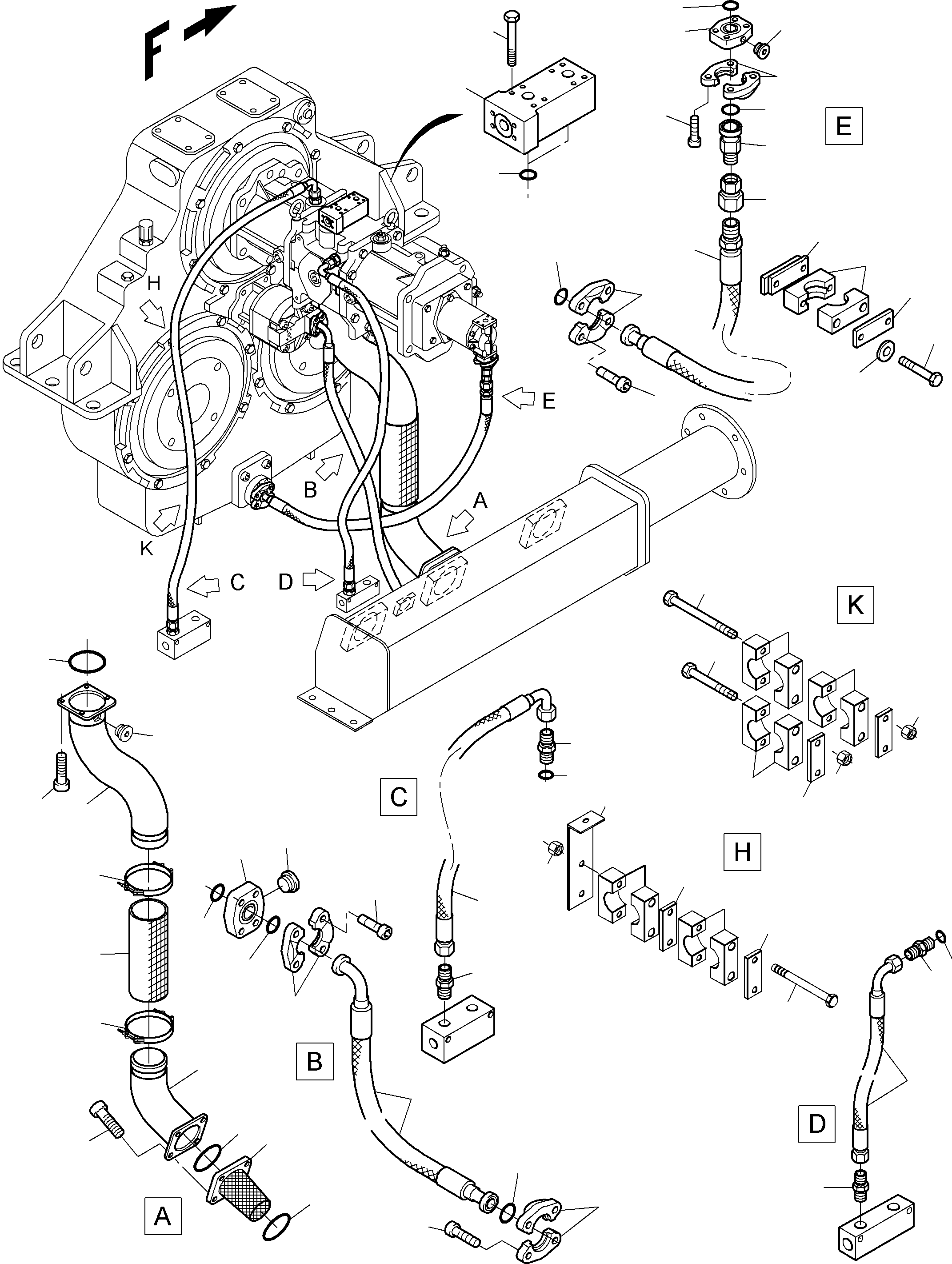 Excavators Mining Komatsu / PC3000-6 S/N  06230(g06230) / Suction Lines(485-1811b : 485-1811b)