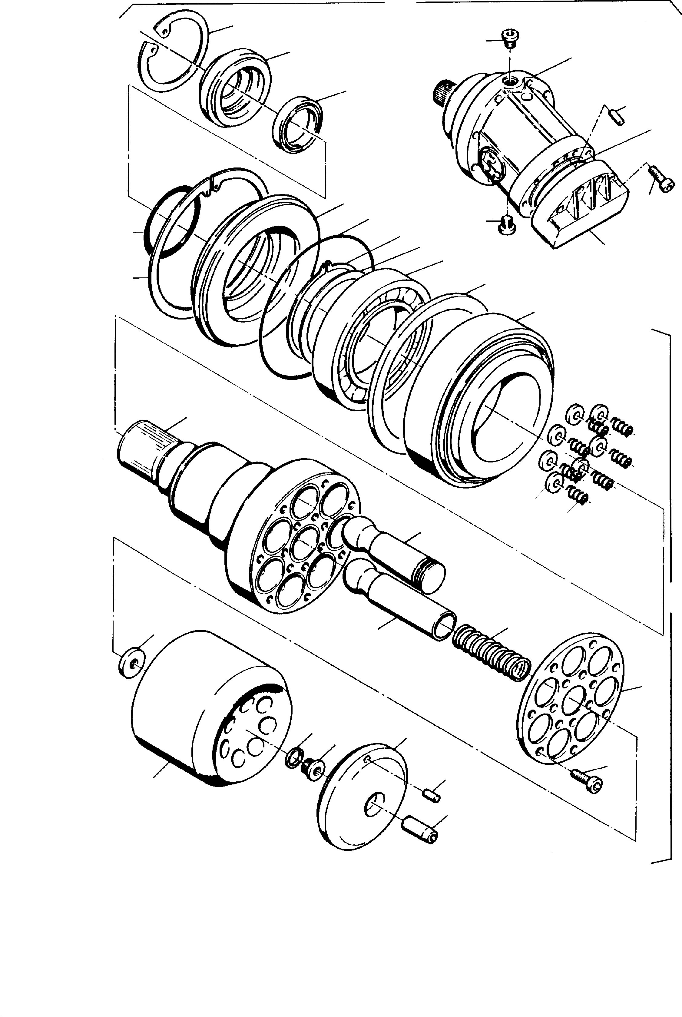 Komatsu parts book diagram for PC3000-6 S/N 06232: HYDRAULIC MOTOR