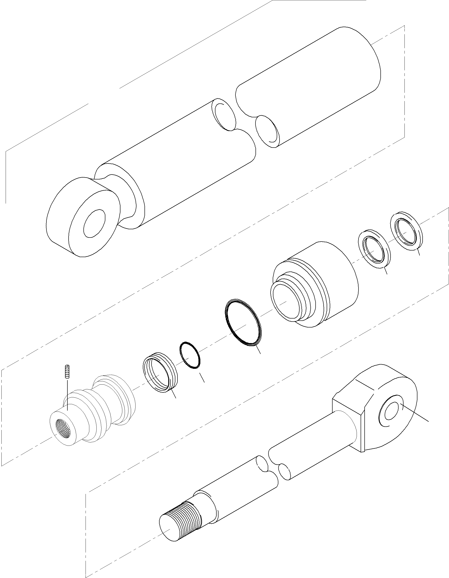 Komatsu parts book diagram for PC3000-6 S/N 06232: HYDRAULIC CYLINDER