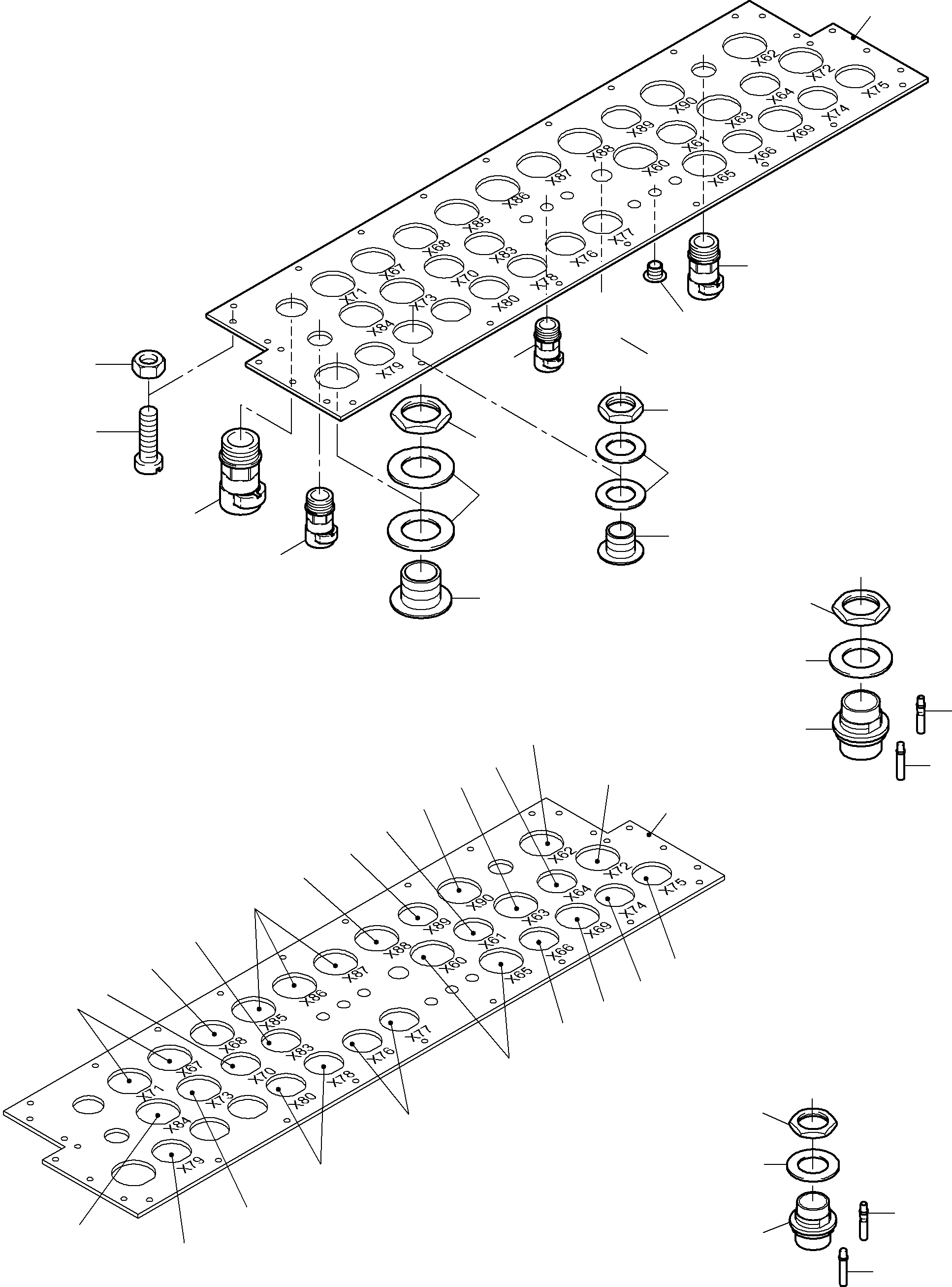 Komatsu parts book diagram for PC3000-6 S/N 06232: MAIN SWITCH BOX IN CAB SUPPORT