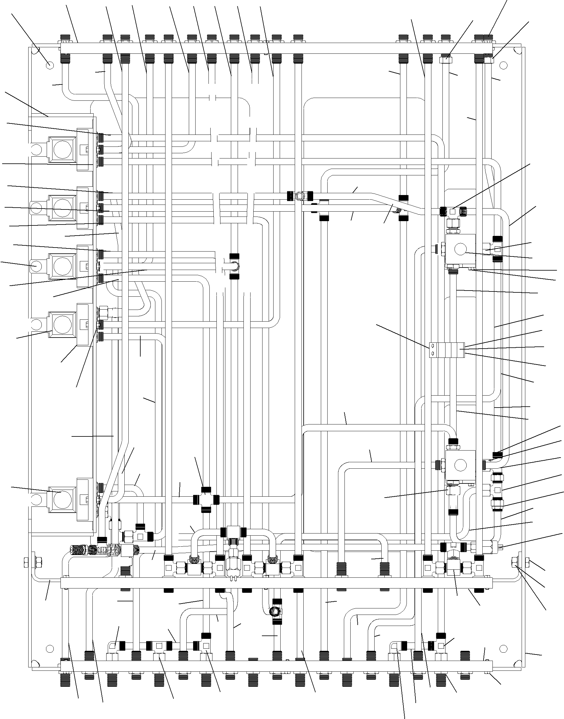 Komatsu parts book diagram for PC3000-6 S/N 06232: PIPES - PILOT CONTROL PLATE (BE)