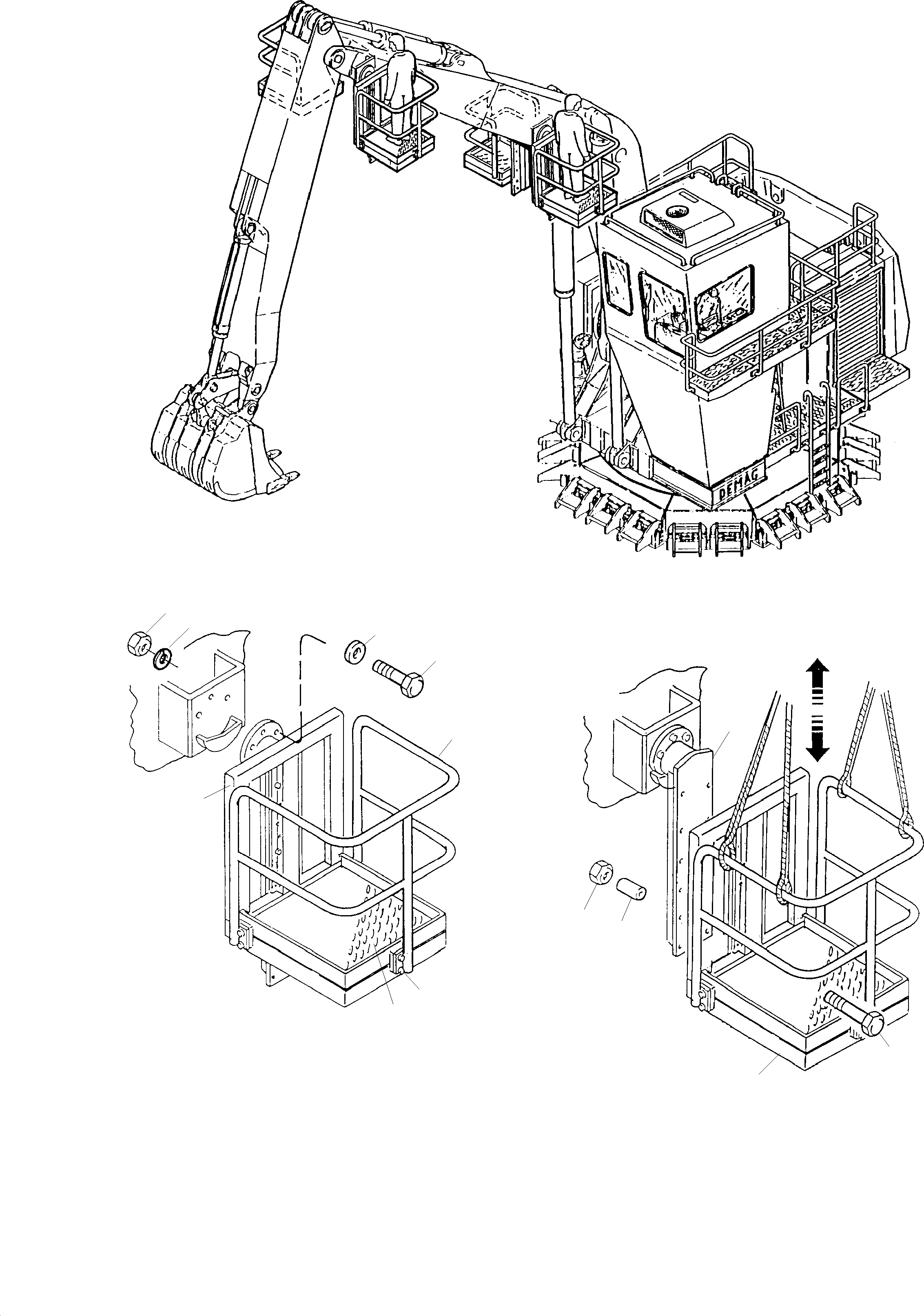 Excavators Mining Komatsu / PC3000-1A S/N 06233(g06233) / Platform on Boom(155-4030 : 155-4030)
