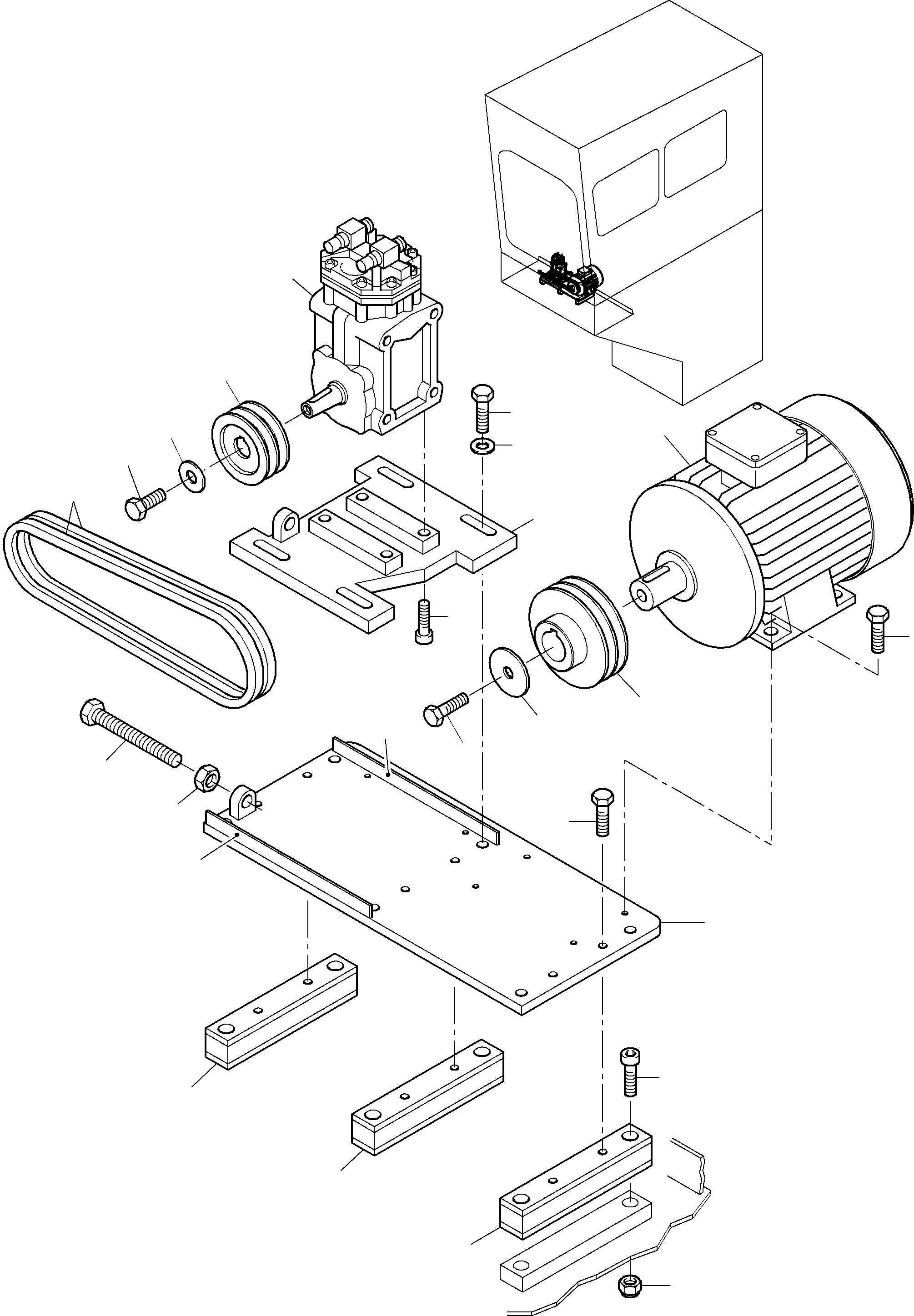 Excavators Mining Komatsu / PC3000-1A S/N 06233(g06233) / Drive, Air Conditioning Compressors(155-2045d : 155-2045d)