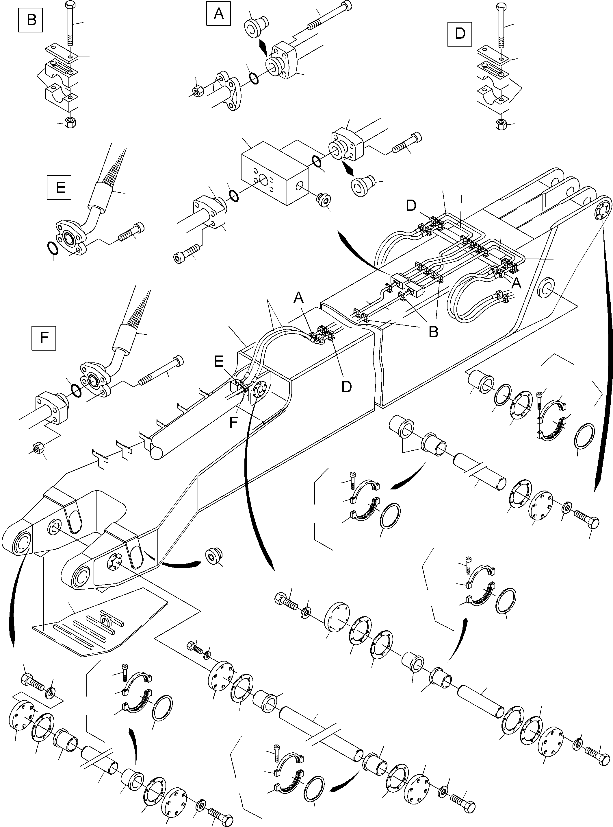 Excavators Mining Komatsu / PC3000-1A S/N 06233(g06233) / Backhoe-Stick 12.00 m(155-4204a : 155-4204a)