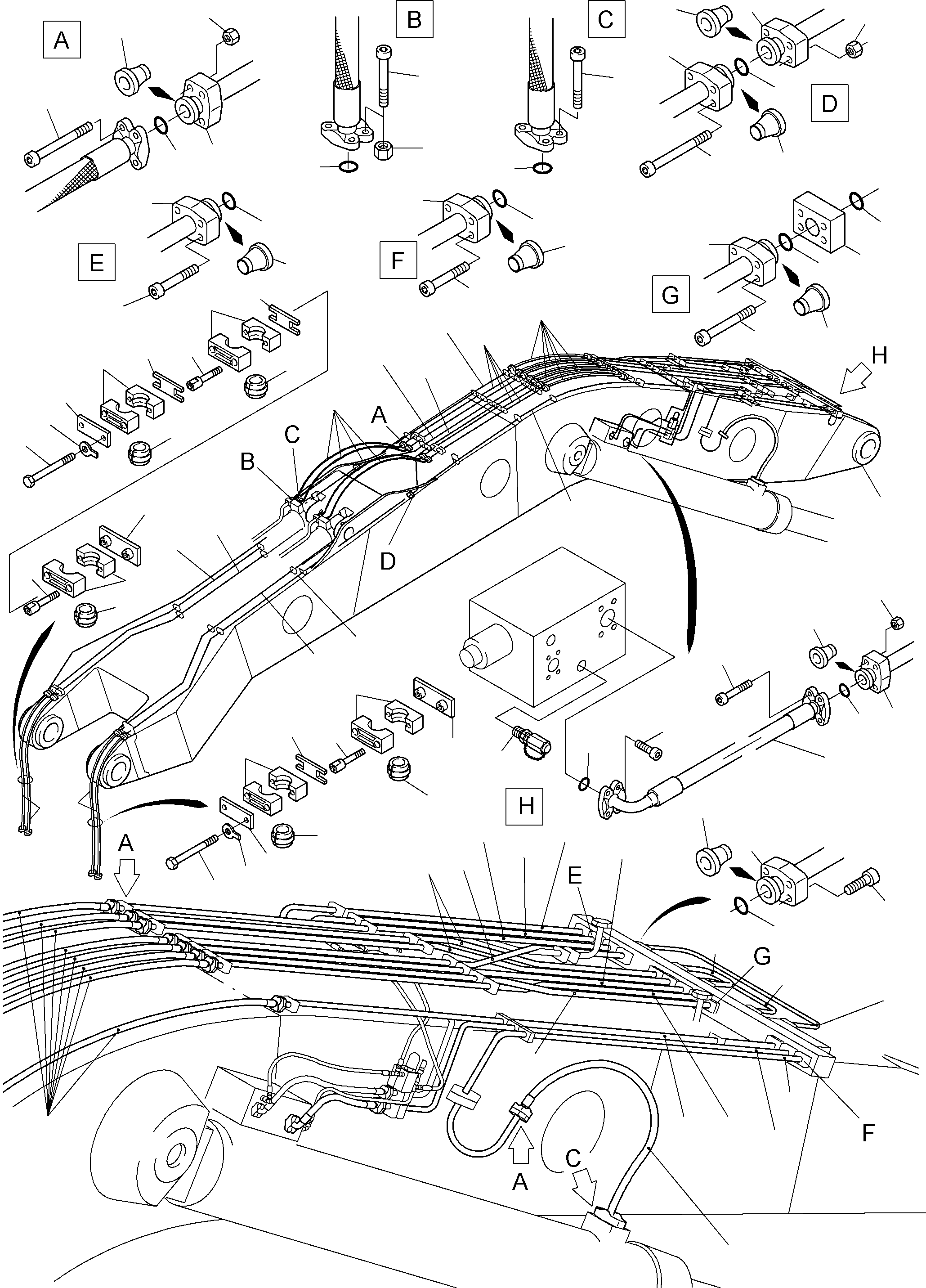 Excavators Mining Komatsu / PC3000-1A S/N 06233(g06233) / Backhoe-Boom 15,0 m(155-4011d : 155-4011d)