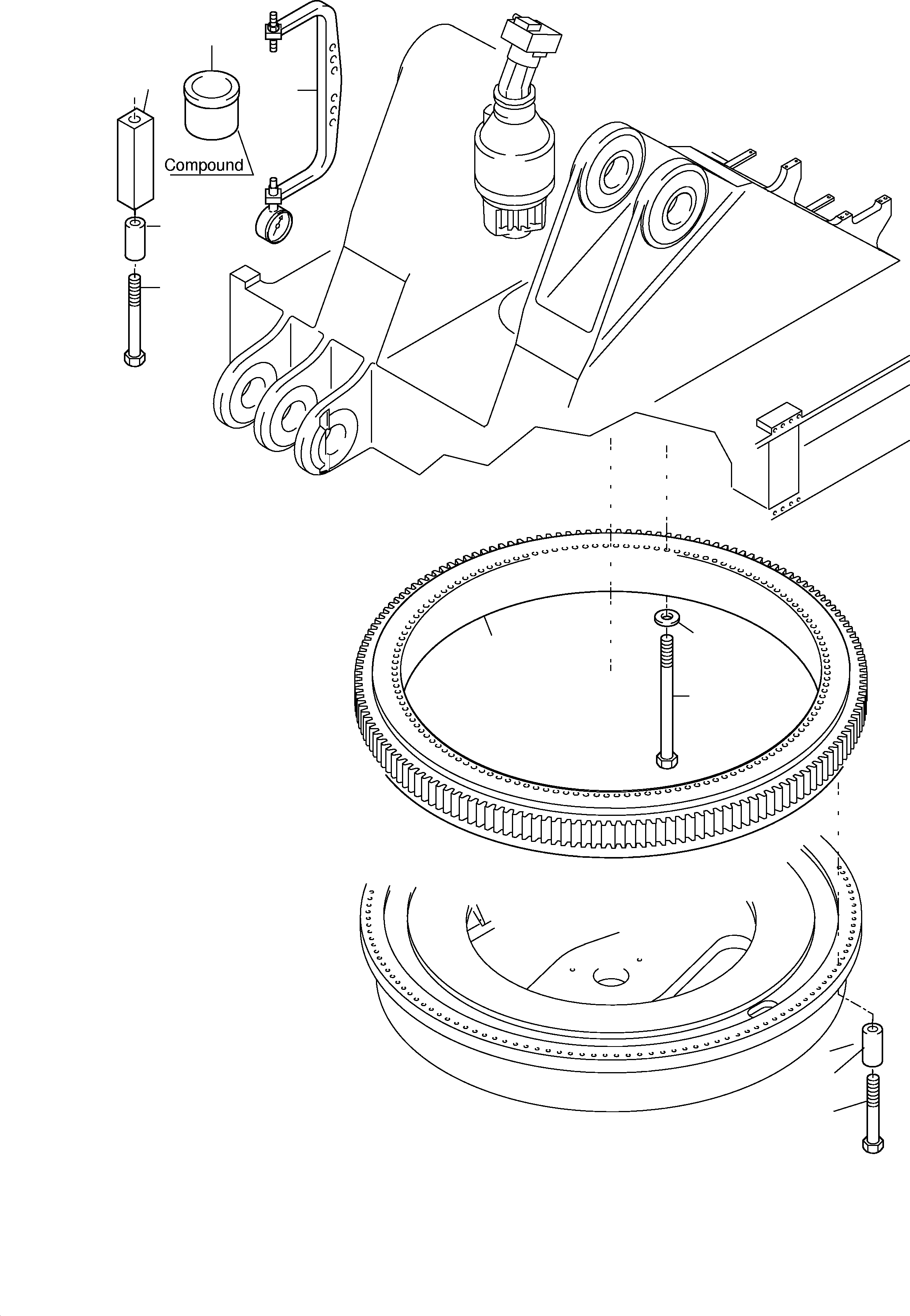 Excavators Mining Komatsu / PC3000-1A S/N 06233(g06233) / Slew Ring Arr.(155-1100a : 155-1100a)