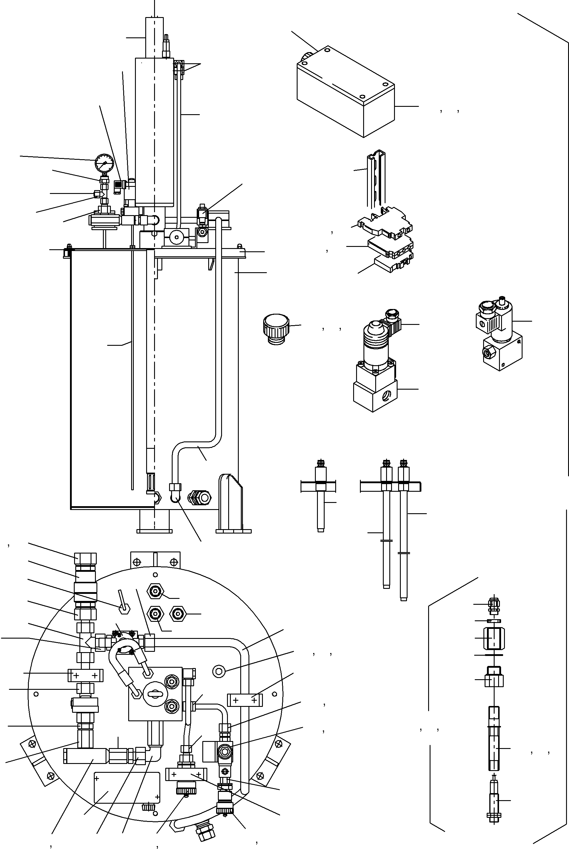 Excavators Mining Komatsu / PC3000-6 S/N 06247(g06247) / Lube Pump Station, Filling Connection(991-0548b : 991-0548b)