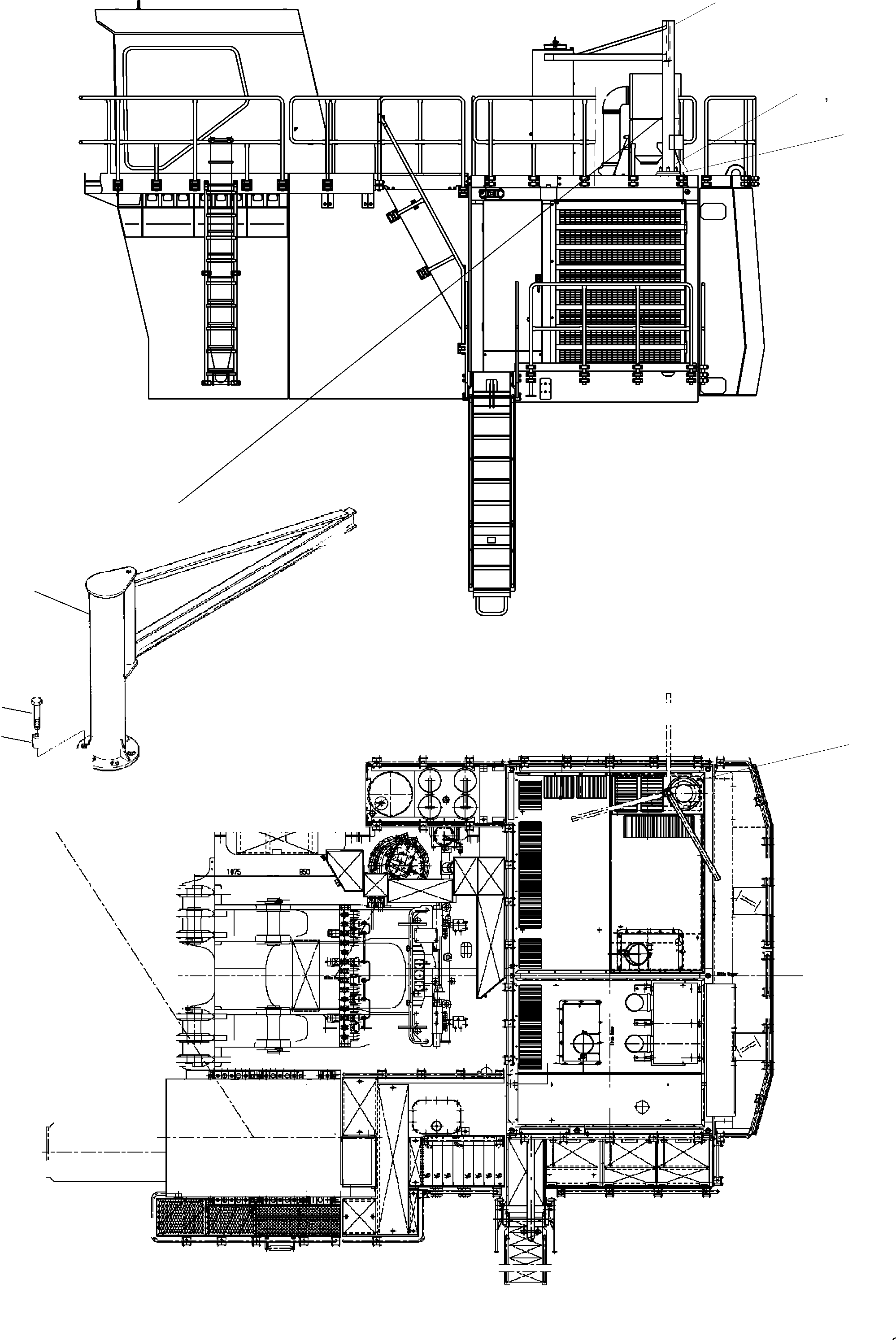 Excavators Mining Komatsu / PC3000-6 S/N 06247(g06247) / Arrangement Crane(485-2392a : 485-2392a)
