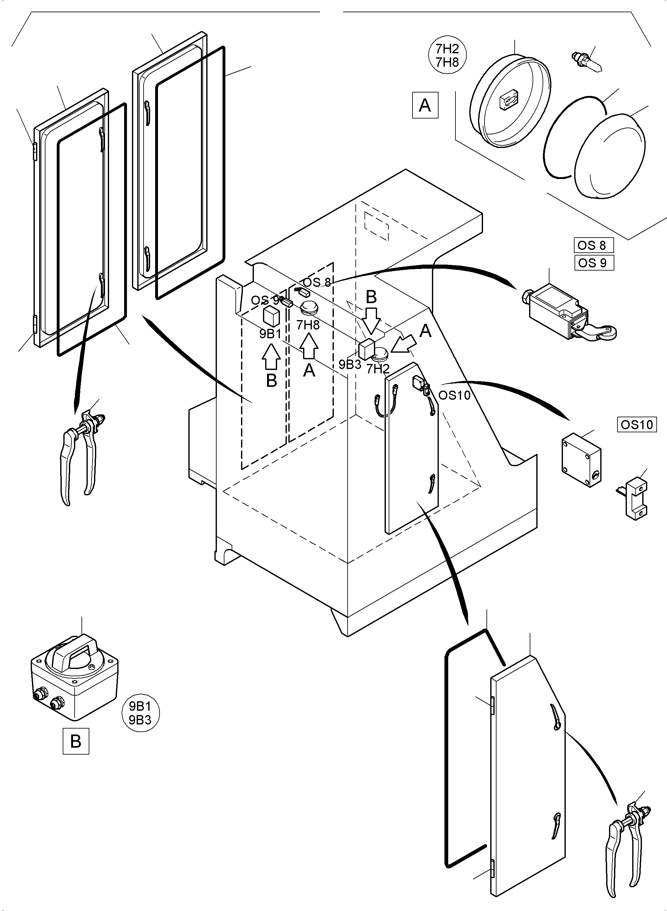 Excavators Mining Komatsu / PC3000-6E S/N 06292(g06292) / Switch Cabinet(991-1197 : 991-1197)