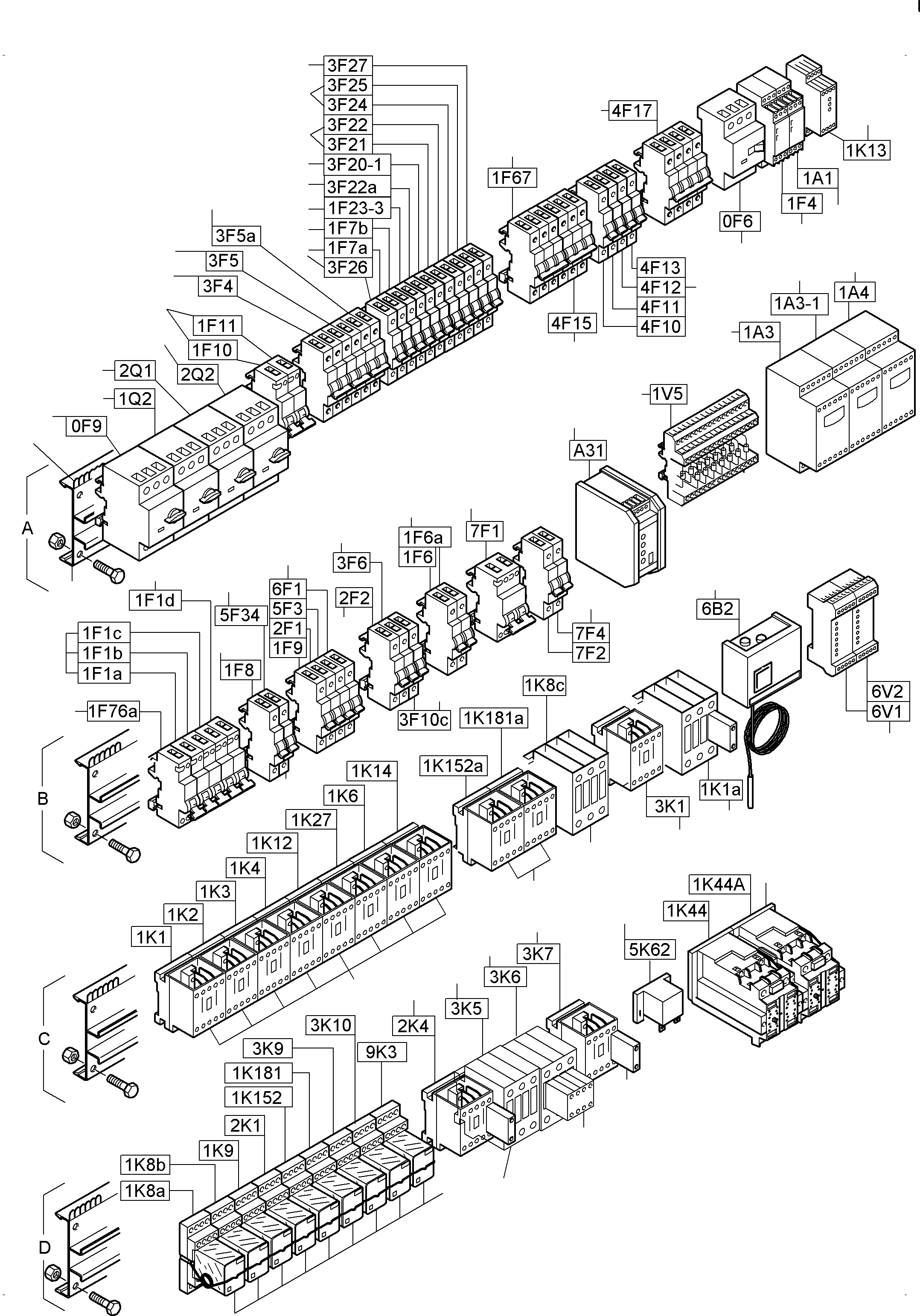 Excavators Mining Komatsu / PC3000-6E S/N 06292(g06292) / Electric-Mounting Plate - NS(991-1218 : 991-1218)