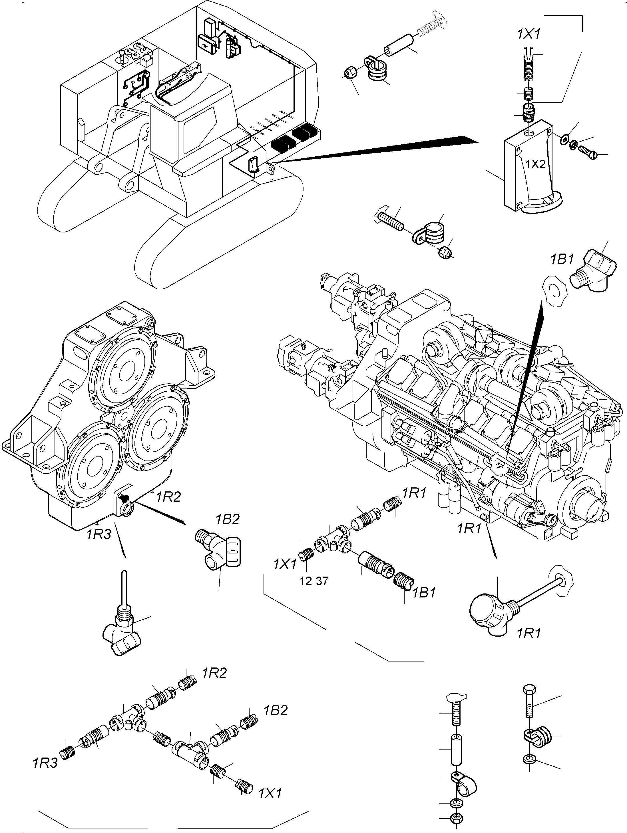 Excavators Mining Komatsu / PC3000-6 S/N 06294(g06294) / Cables - Temperature Conditioning(485-2505e : 485-2505e)
