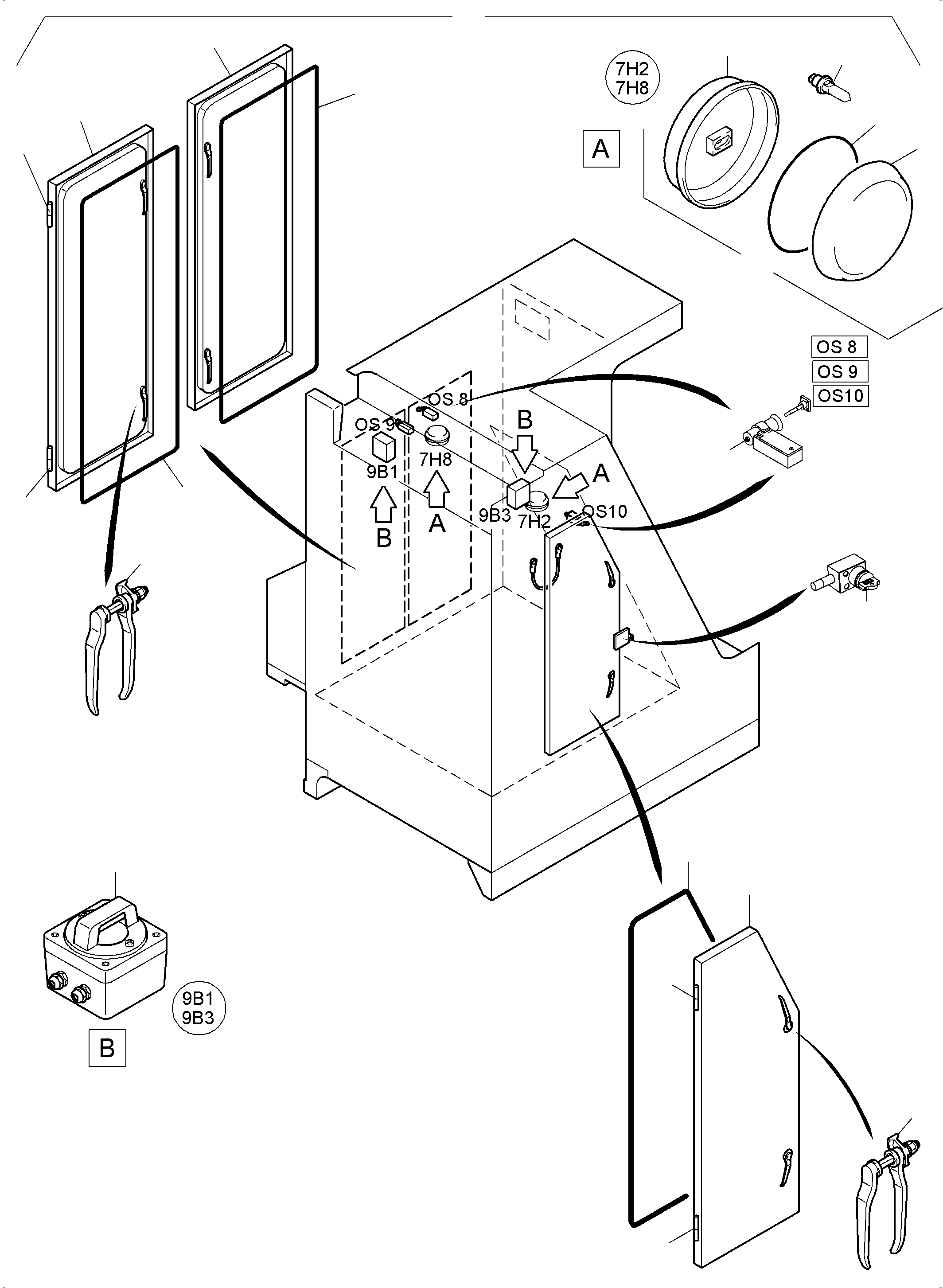 Excavators Mining Komatsu / PC3000-6E S/N 06295(g06295) / Switch Cabinet(991-1283 : 991-1283)
