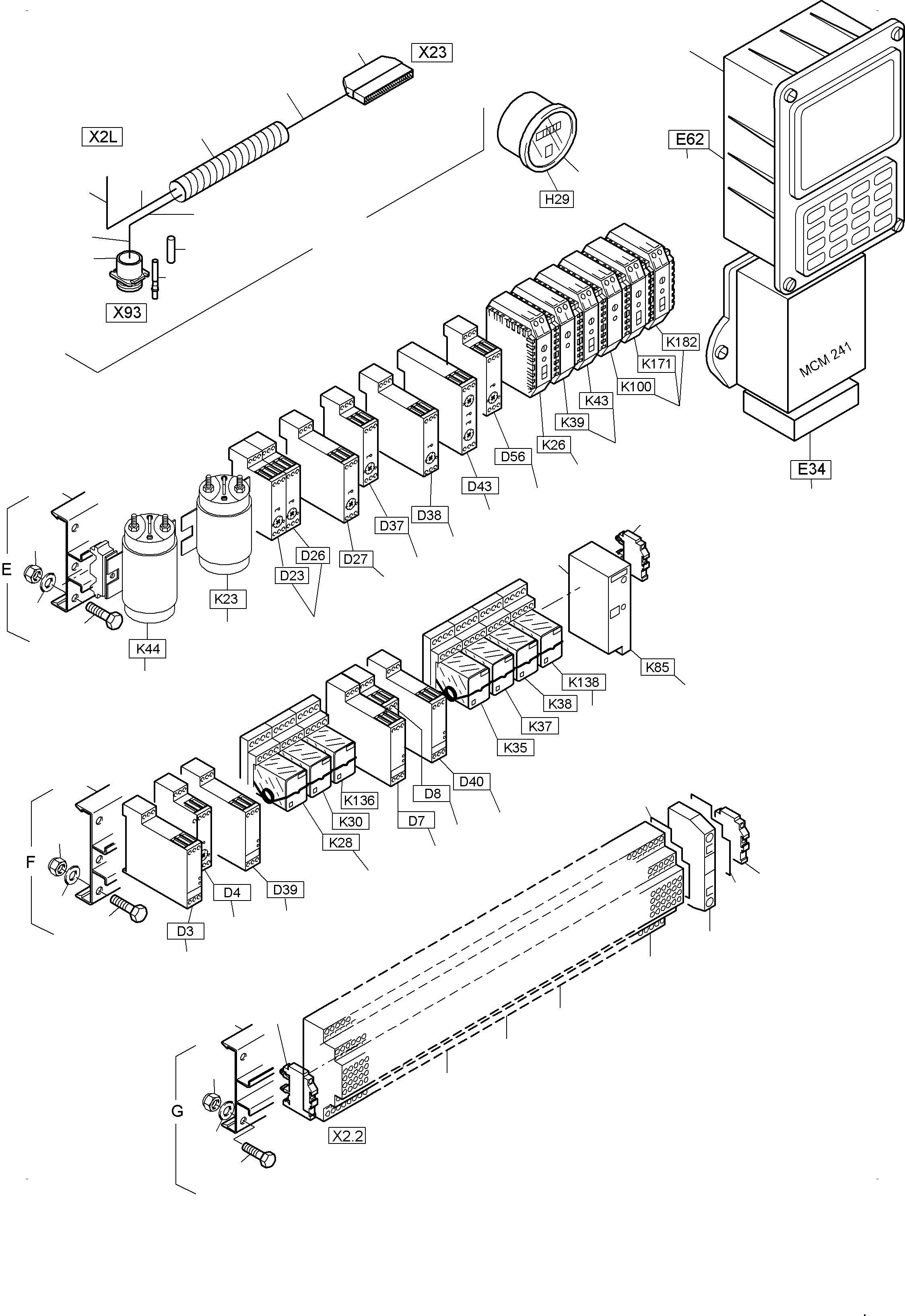 Excavators Mining Komatsu / PC3000-6E S/N 06295(g06295) / Main Switch Box X2 in Cab Support(255-2167a : 255-2167a)
