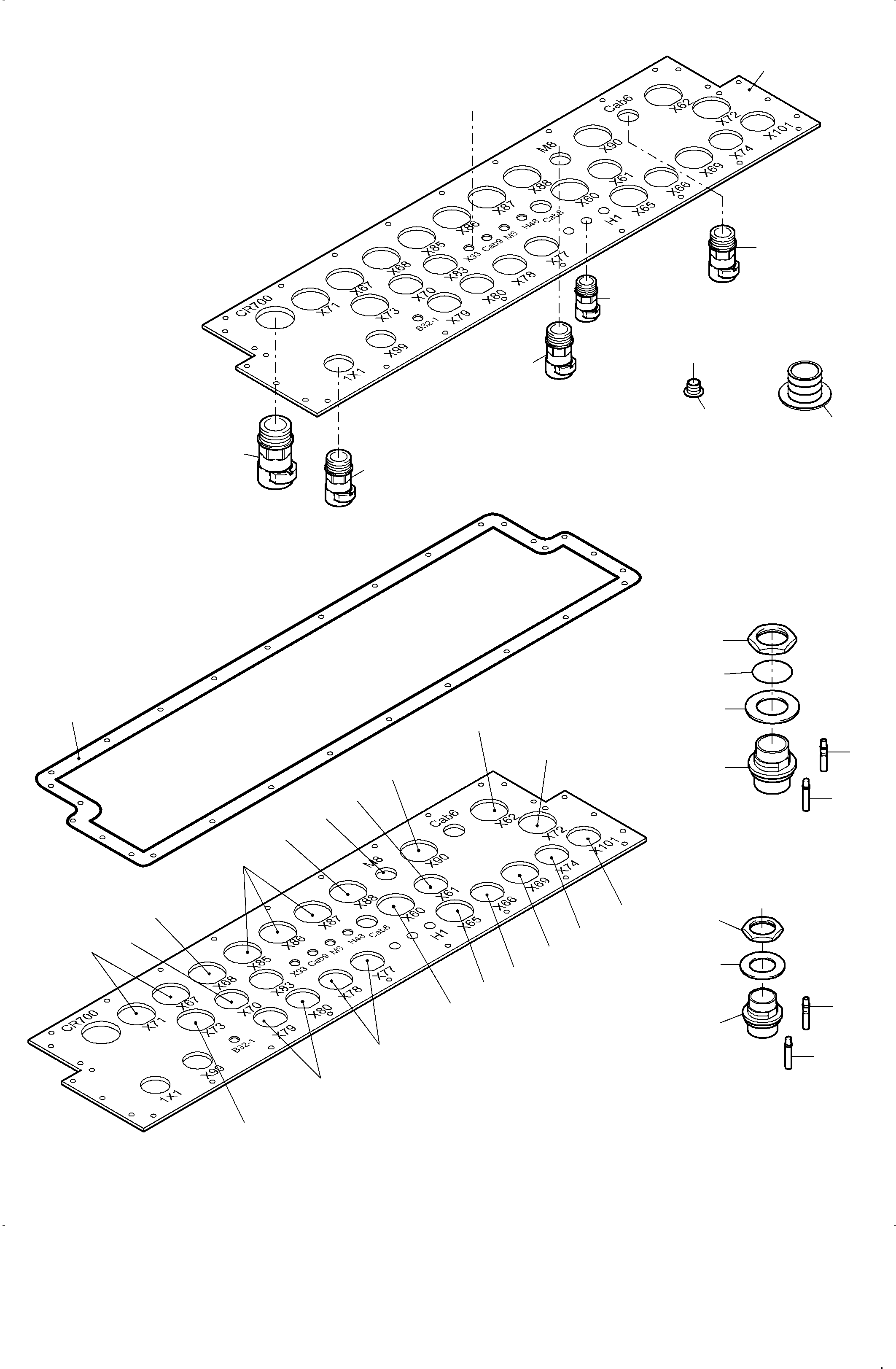 Excavators Mining Komatsu / PC3000-6E S/N 06295(g06295) / Main Switch Box X2 in Cab Support(255-2167a : 255-2167a)