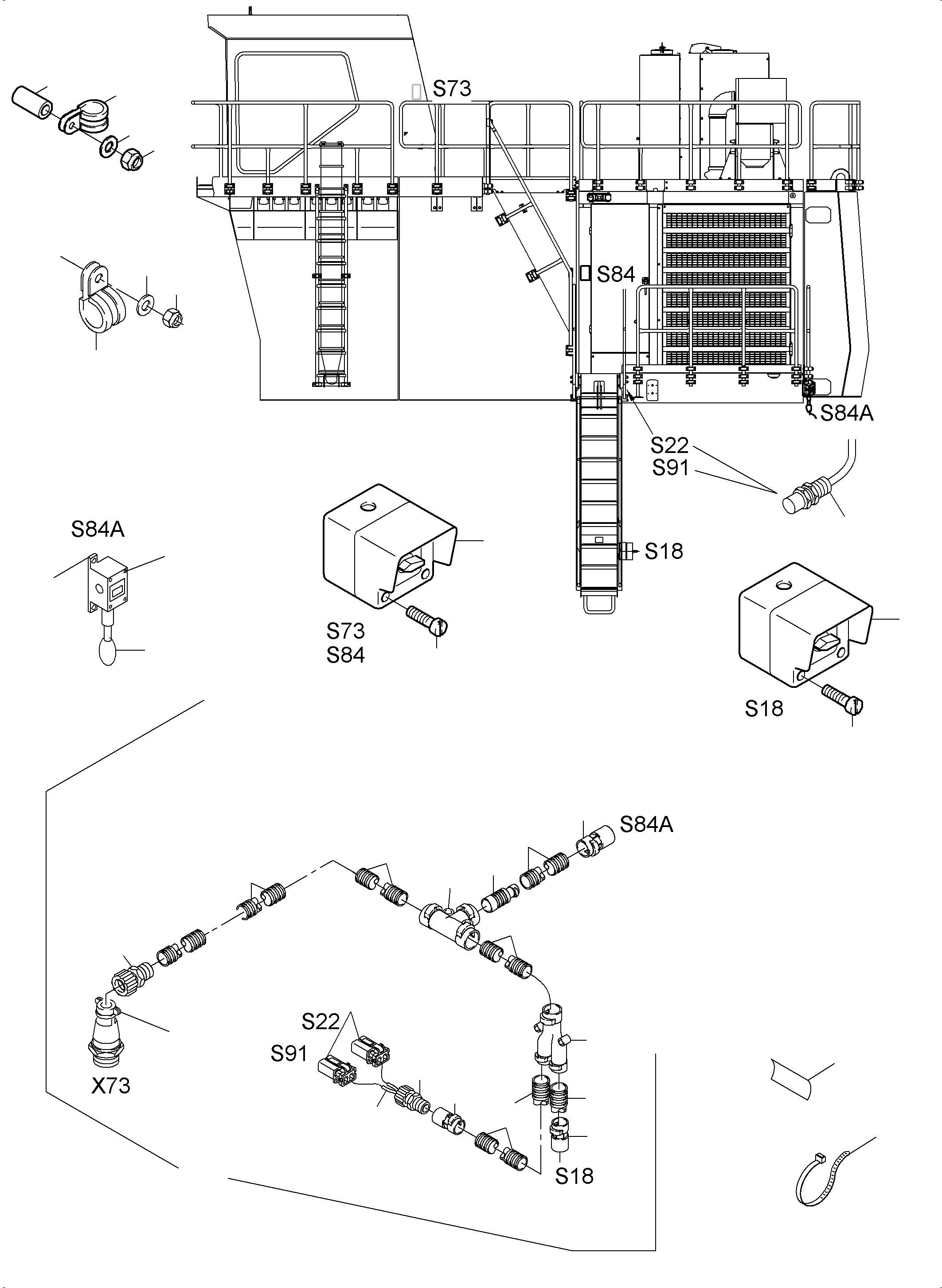 Excavators Mining Komatsu / PC3000-6E S/N 06296(g06296) / Electric Parts - Ladder(255-2144a : 255-2144a)
