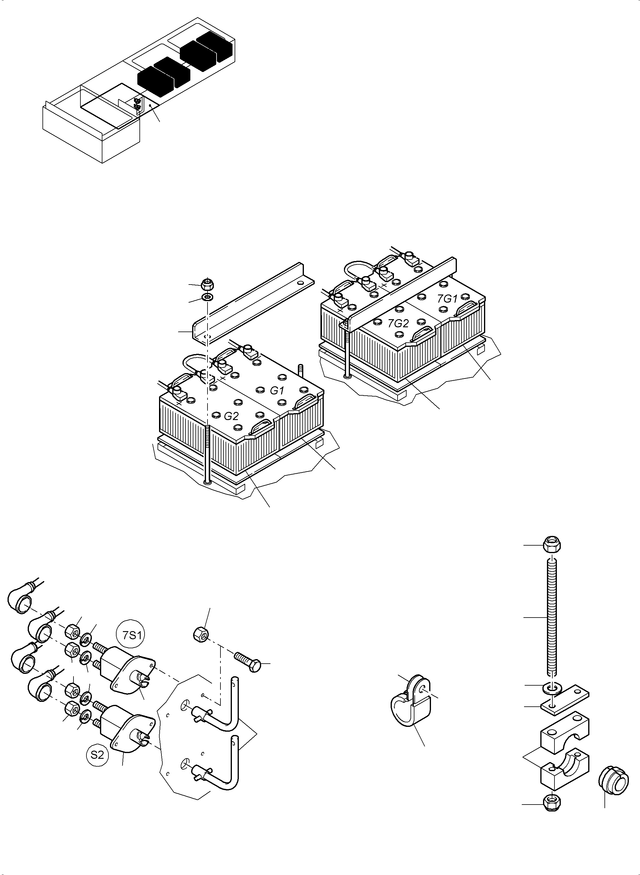 Excavators Mining Komatsu / PC3000-6E S/N 06296(g06296) / Batteries with Cables(255-2130g : 255-2130g)