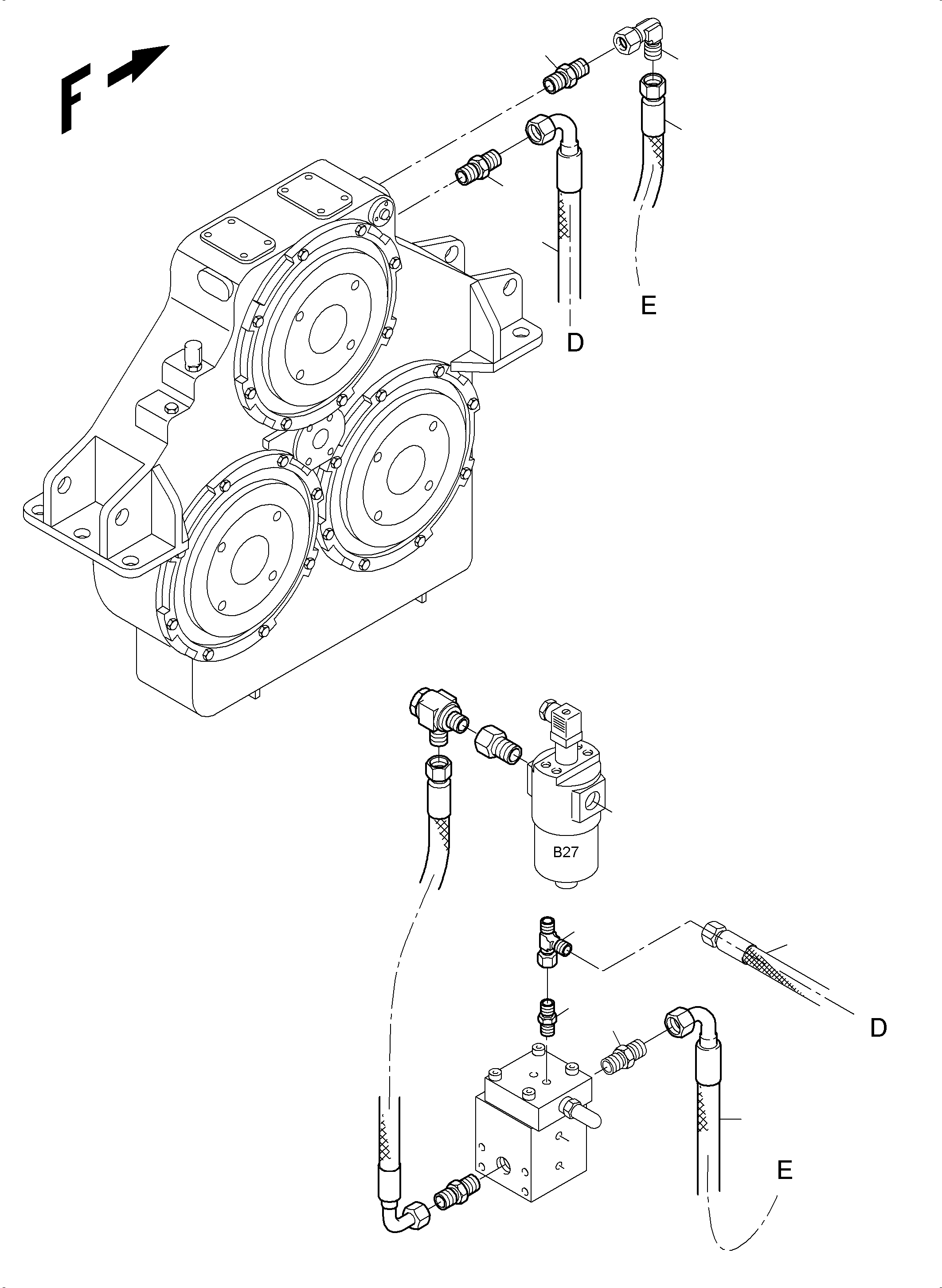 Excavators Mining Komatsu / PC3000-6E S/N 06296(g06296) / Control- and Filter Plate(255-1841d : 255-1841d)