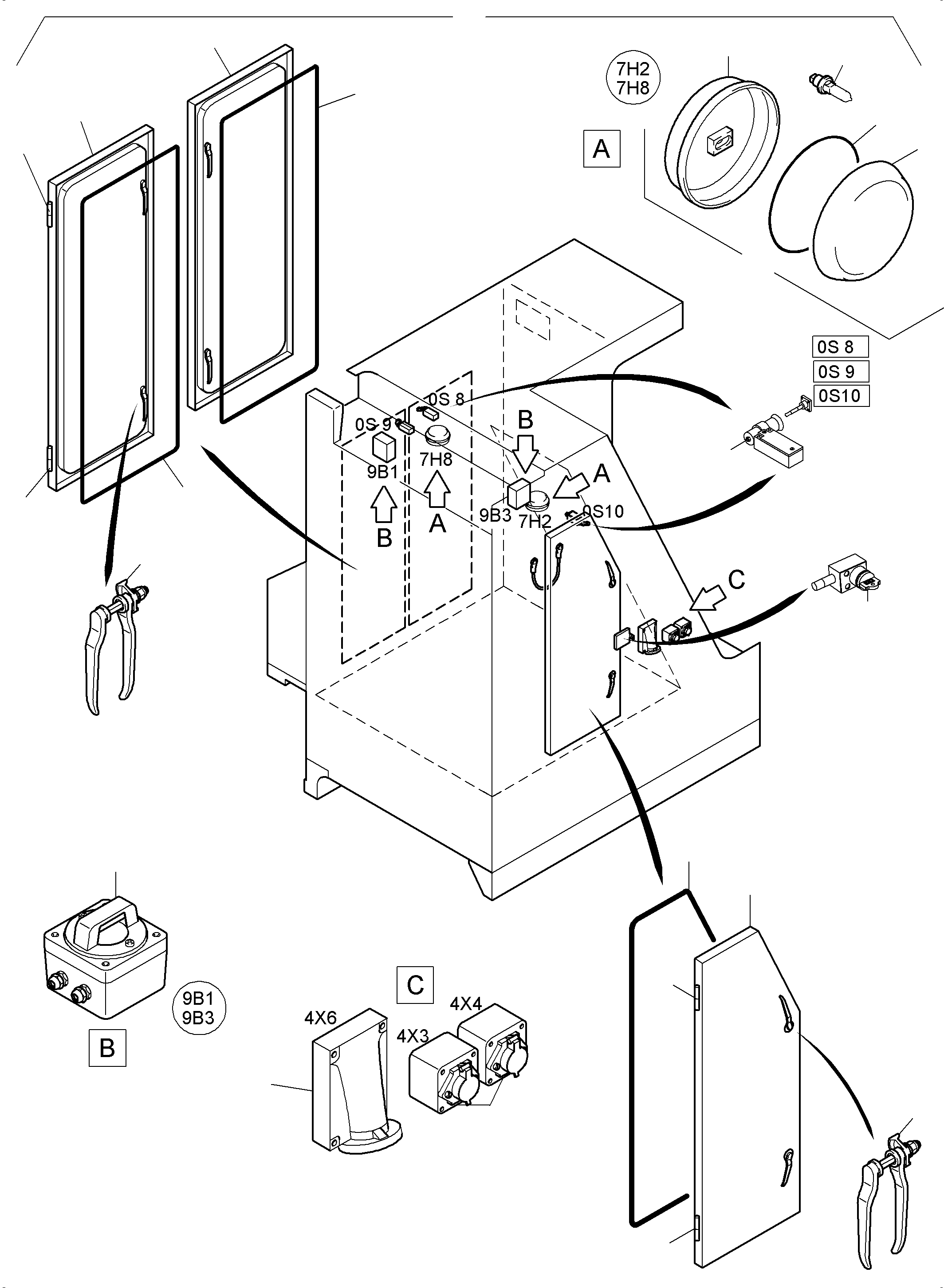 Excavators Mining Komatsu / PC3000-6E S/N 06296(g06296) / Switch Cabinet(991-1302 : 991-1302)