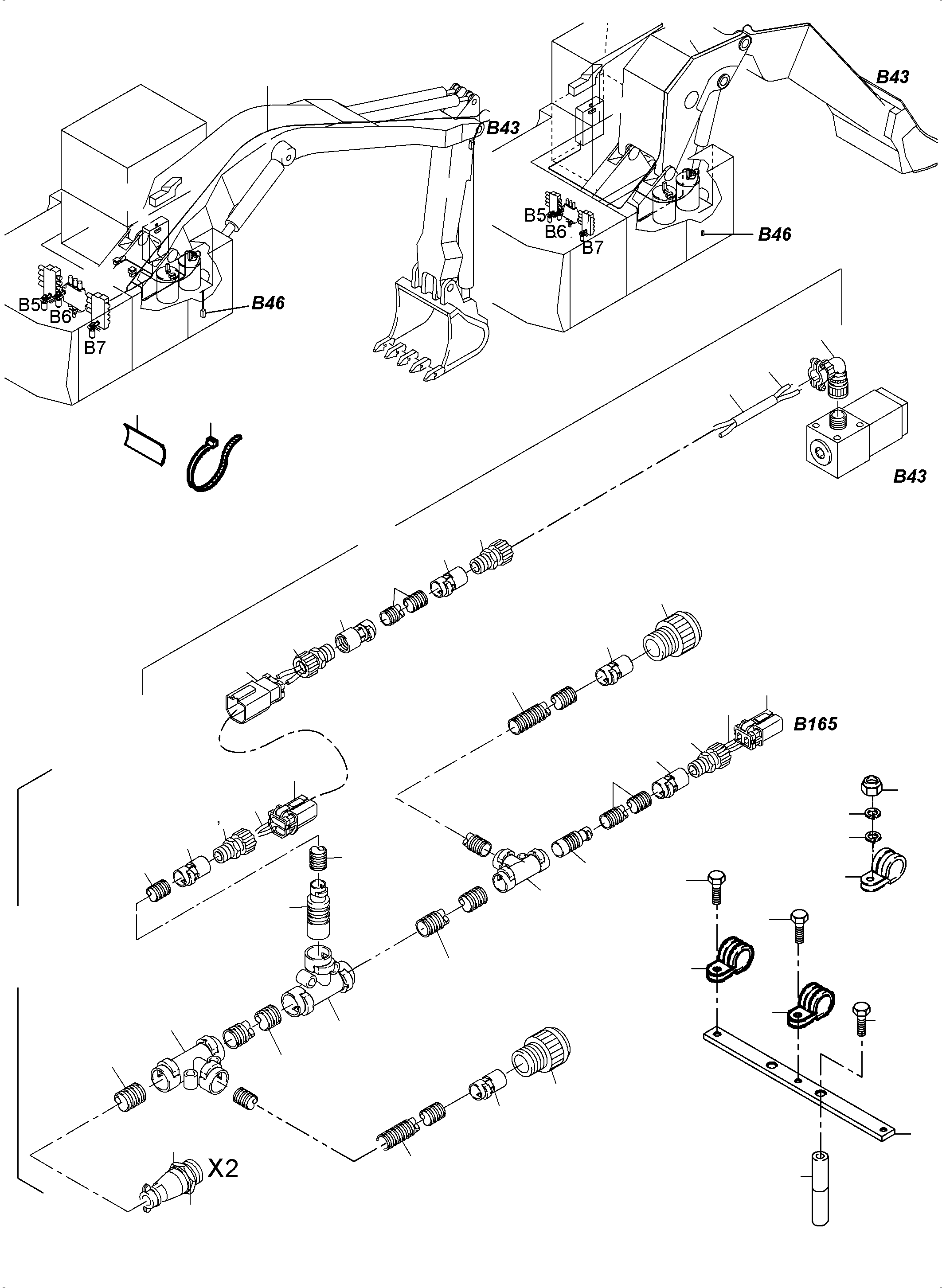 Excavators Mining Komatsu / PC3000-6E S/N 06299(g06299) / Electrical parts lubrication(255-2322a : 255-2322a)