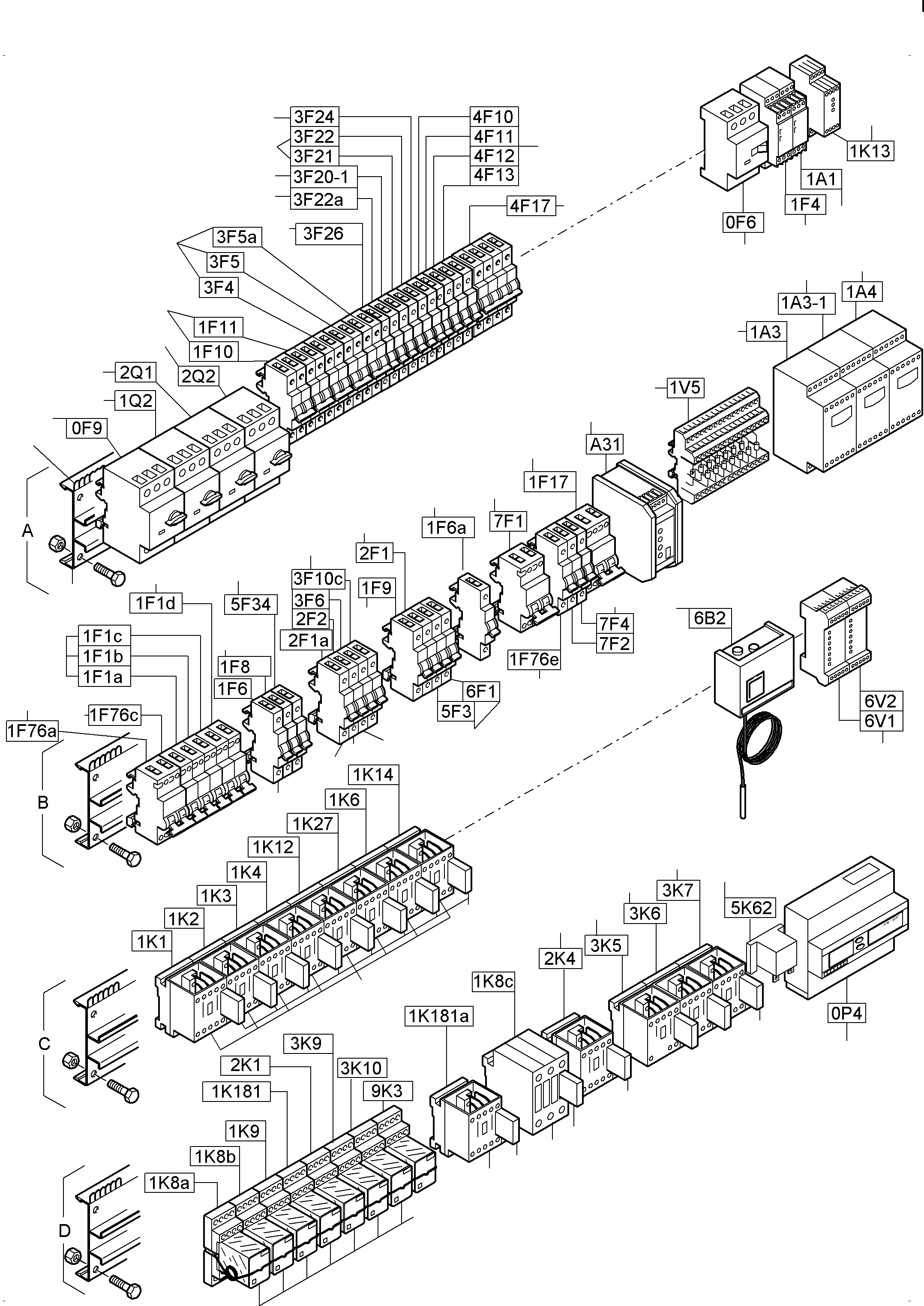 Excavators Mining Komatsu / PC3000-6E S/N 06299(g06299) / Electric-Mounting Plate - NS(991-1308 : 991-1308)