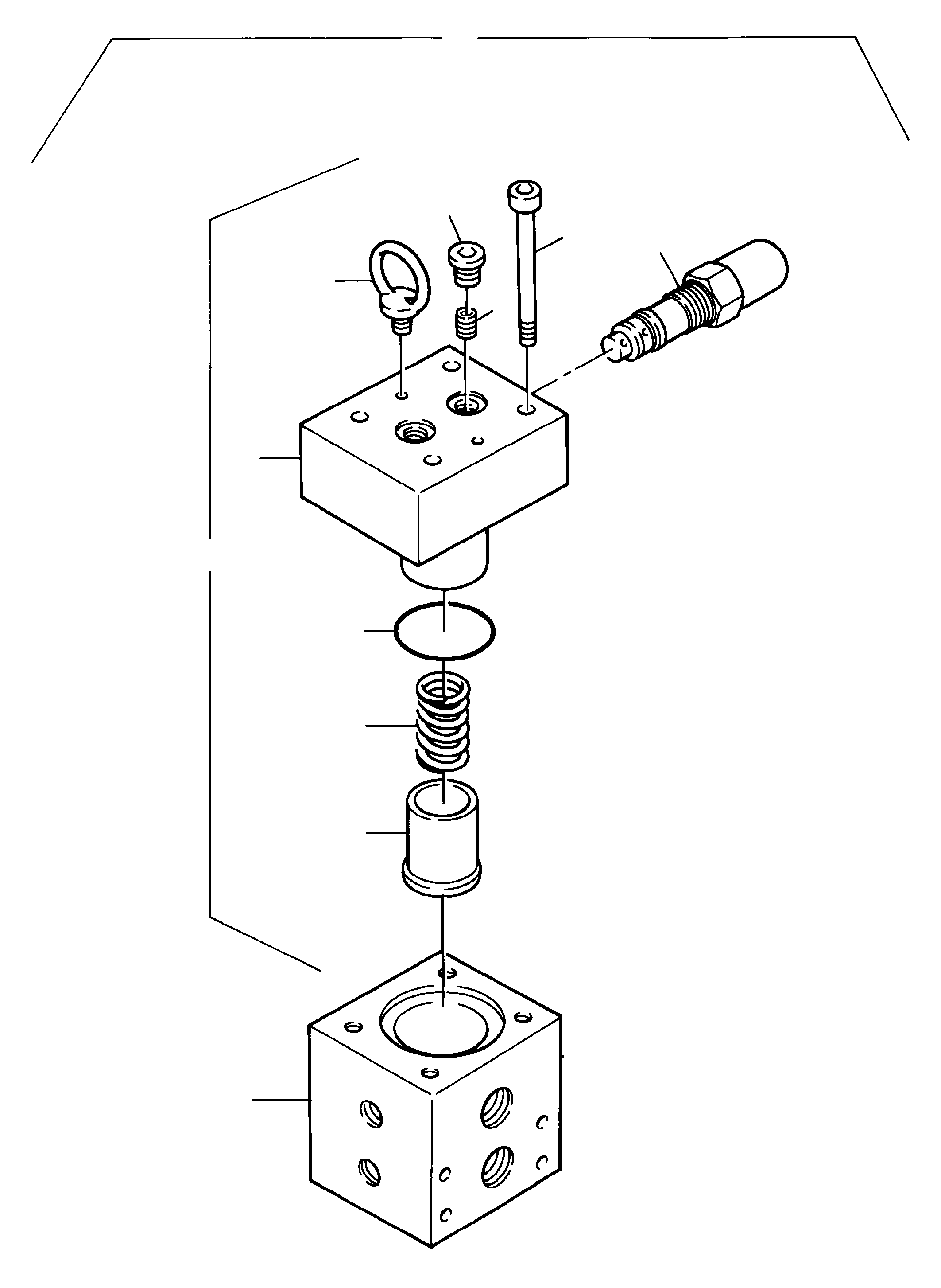 Komatsu parts book diagram for PC3000-6E S/N 06361: VALVE BLOCK