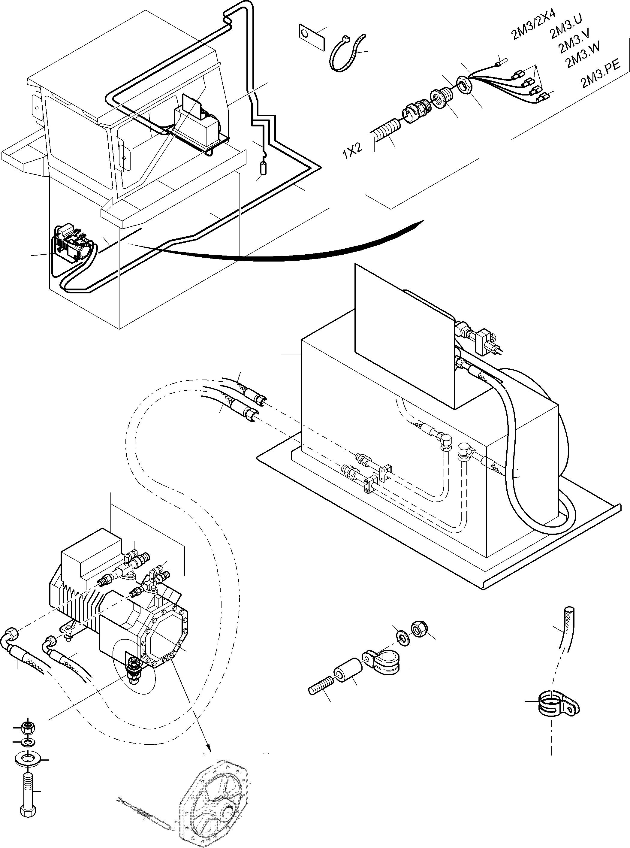 Komatsu parts book diagram for PC3000-6E S/N 06361: AIR CONDITION ARR.