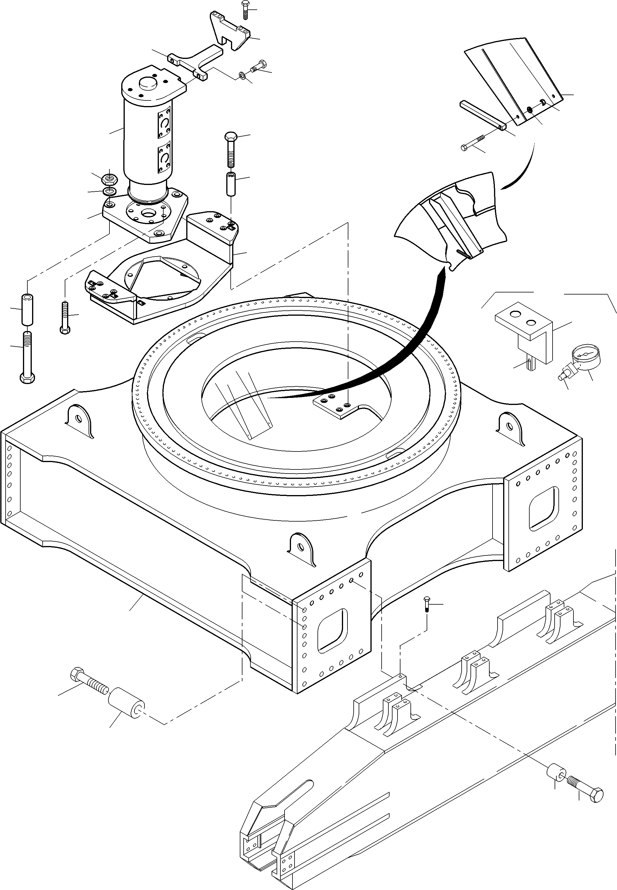 Komatsu parts book diagram for PC3000-6E S/N 06361: CARBODY