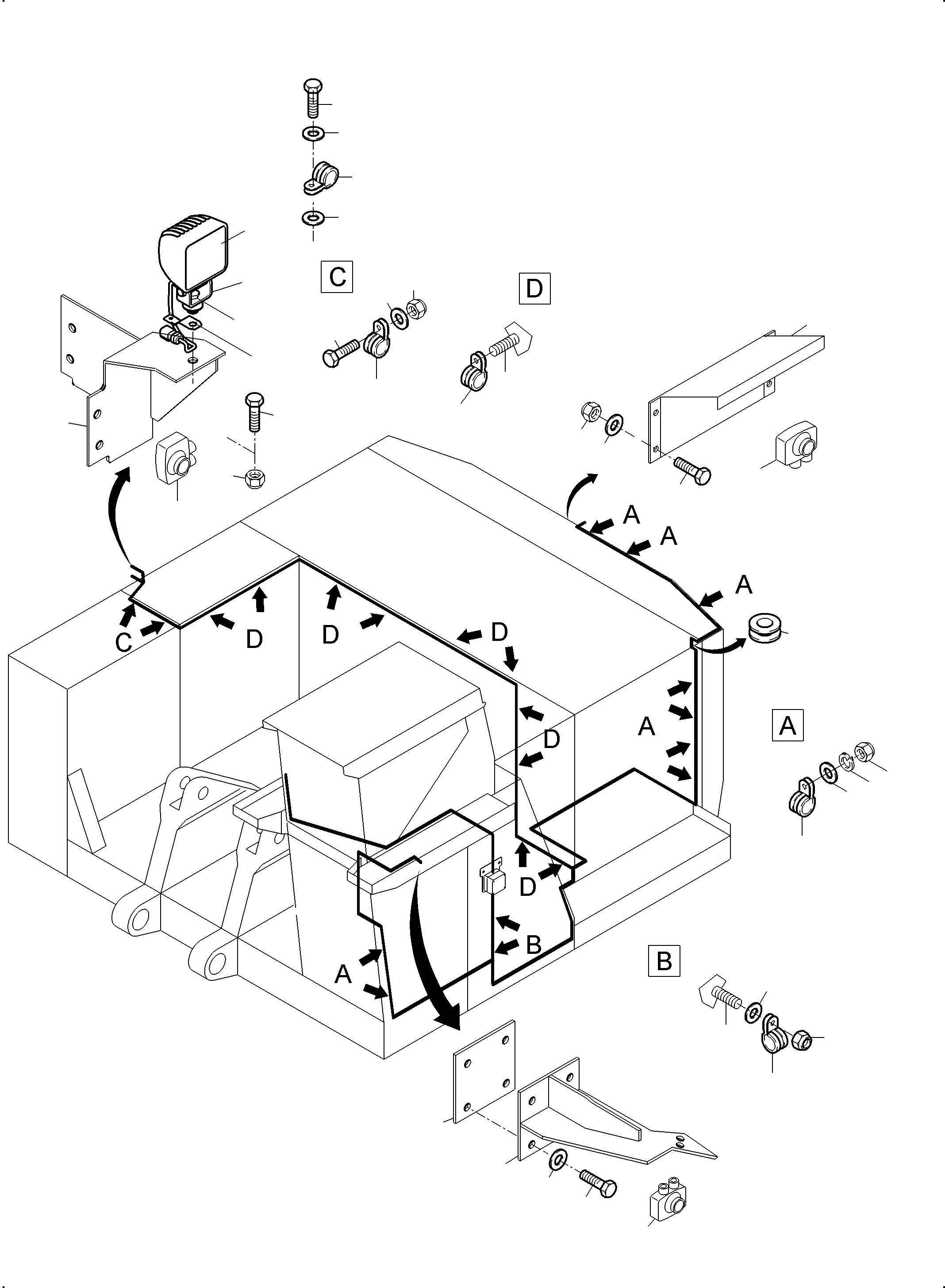 Komatsu parts book diagram for PC3000-6E S/N 06361: CAMERASYSTEM