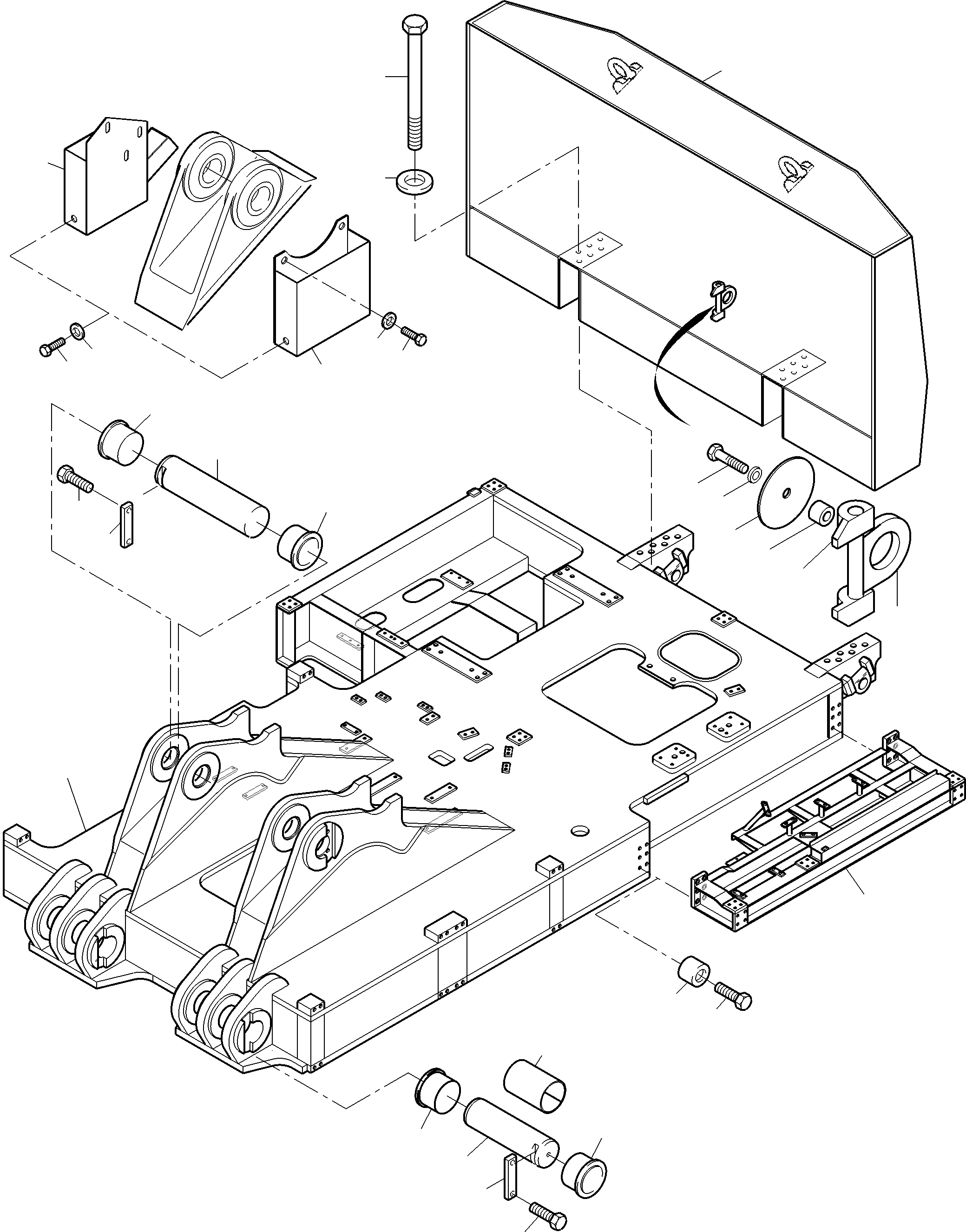 Komatsu parts book diagram for PC3000-6 S/N 06369: PIN, BOOM - COUNTERWEIGHT