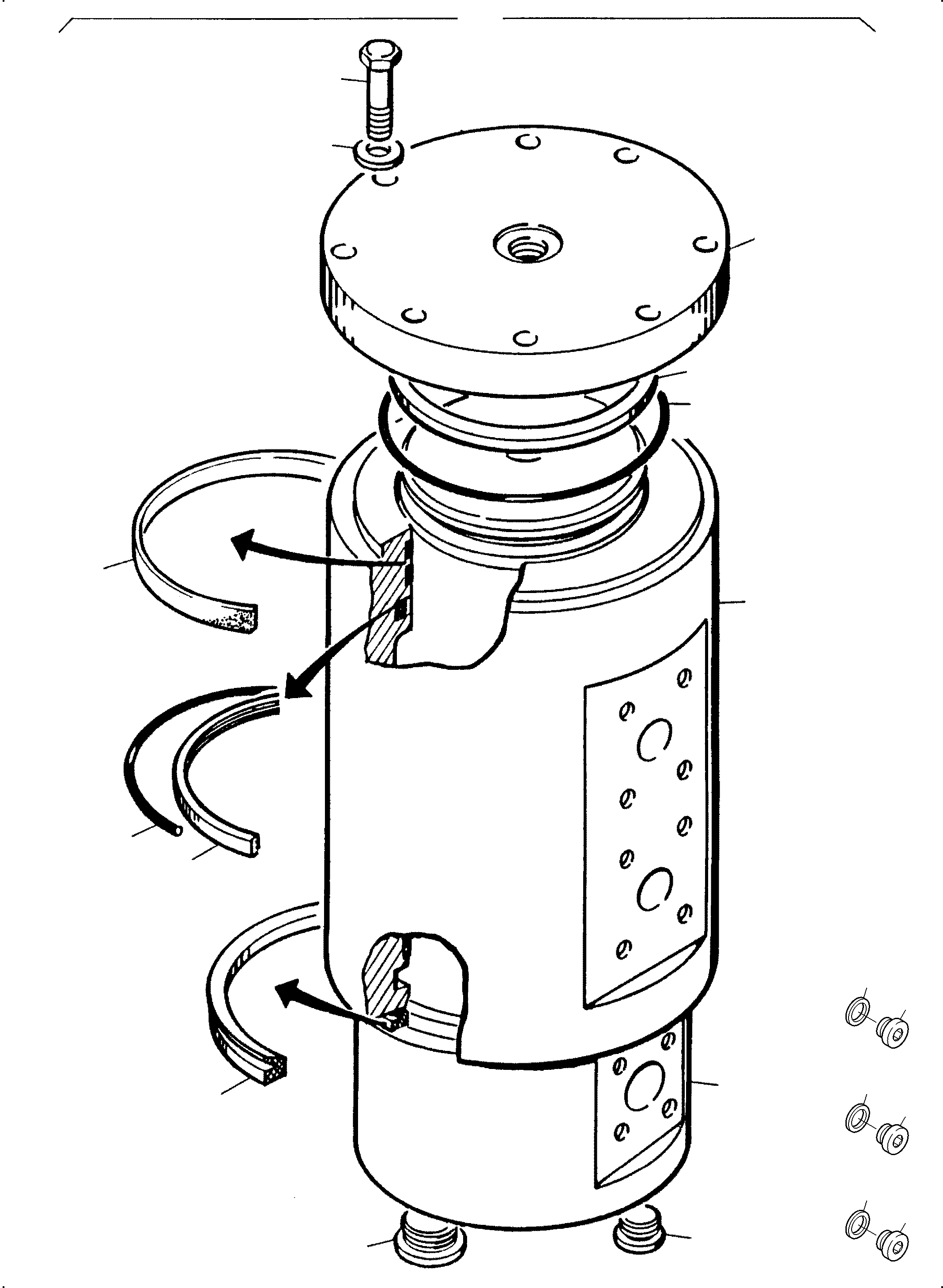 Komatsu parts book diagram for PC3000-6 S/N 06369: ROTARY JOINT