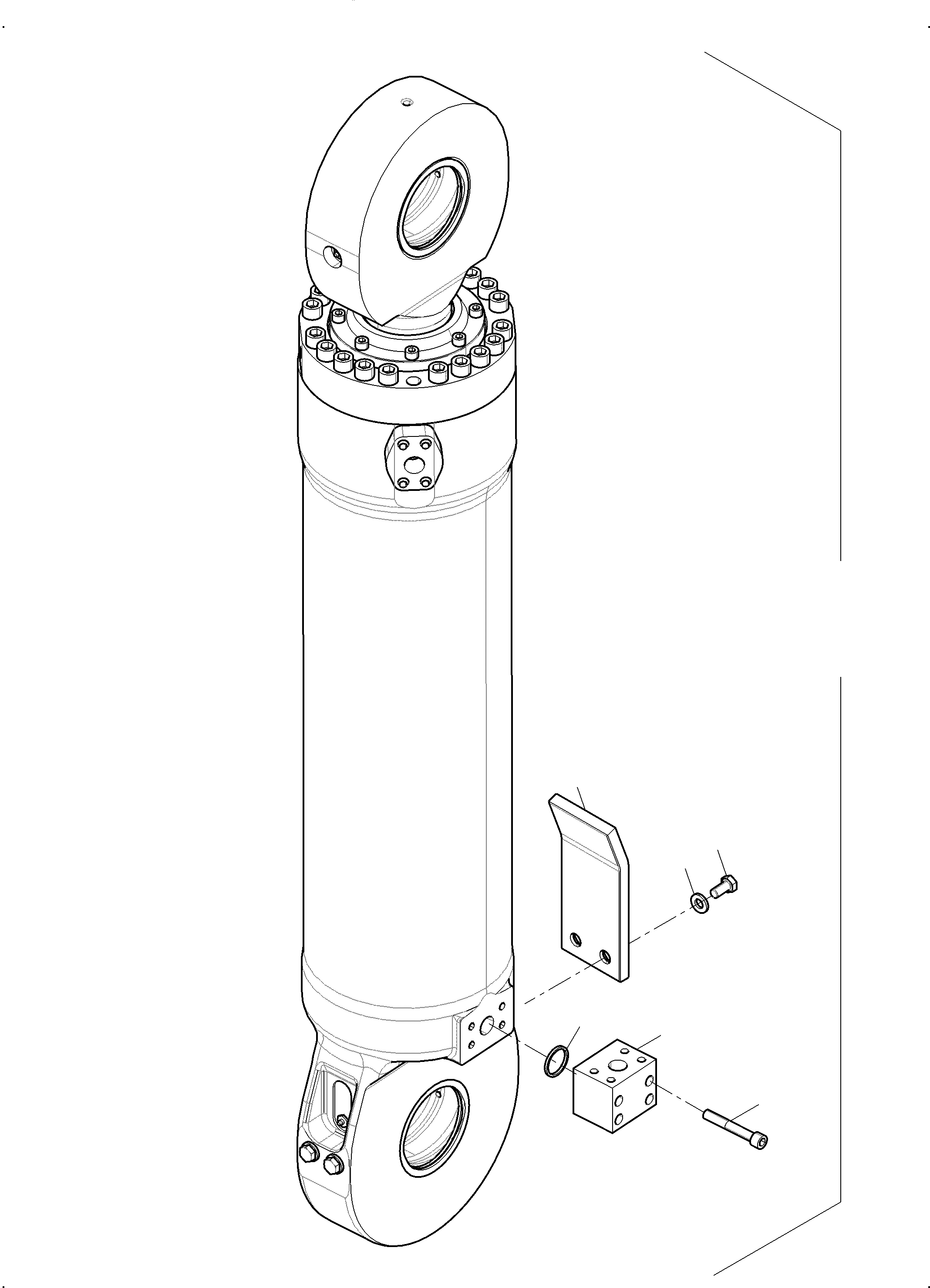 Komatsu parts book diagram for PC3000-6 S/N 06377: CLAM CYLINDER ASSY.