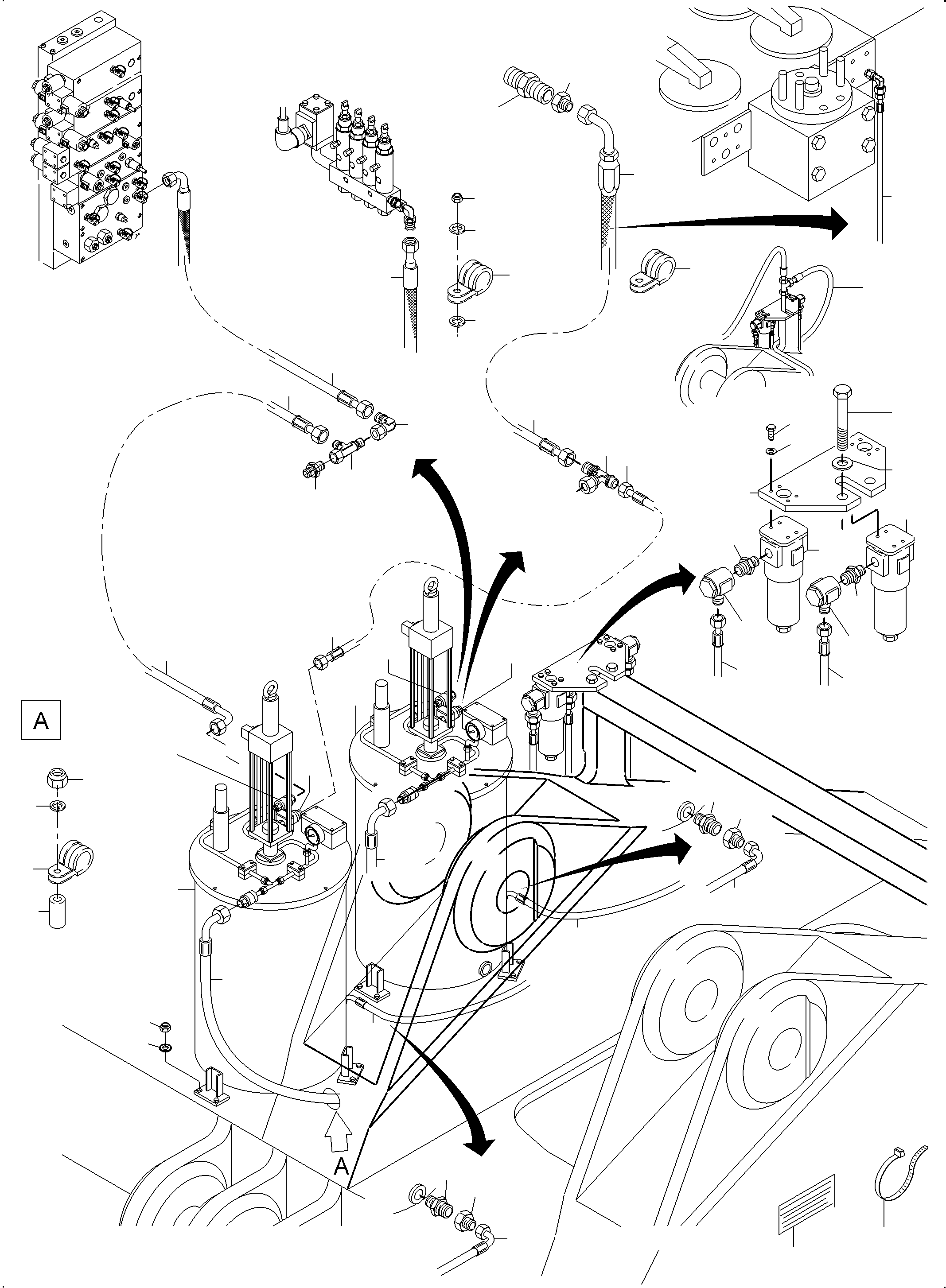 Komatsu parts book diagram for PC3000-6 S/N 06377: LUBE PUMP ARR. WITH HYDR. DRIVE